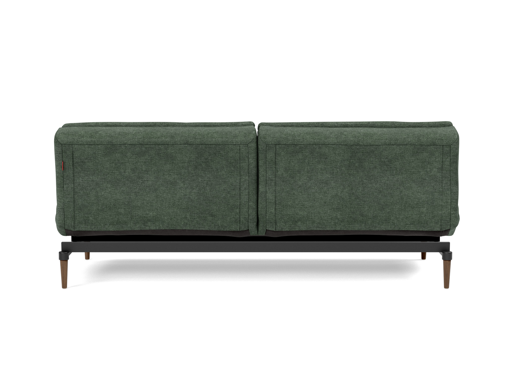 Schlafsofa Dublexo Flachgewebe Avella 281-Pine-Green Beine Styletto Eiche dunkel