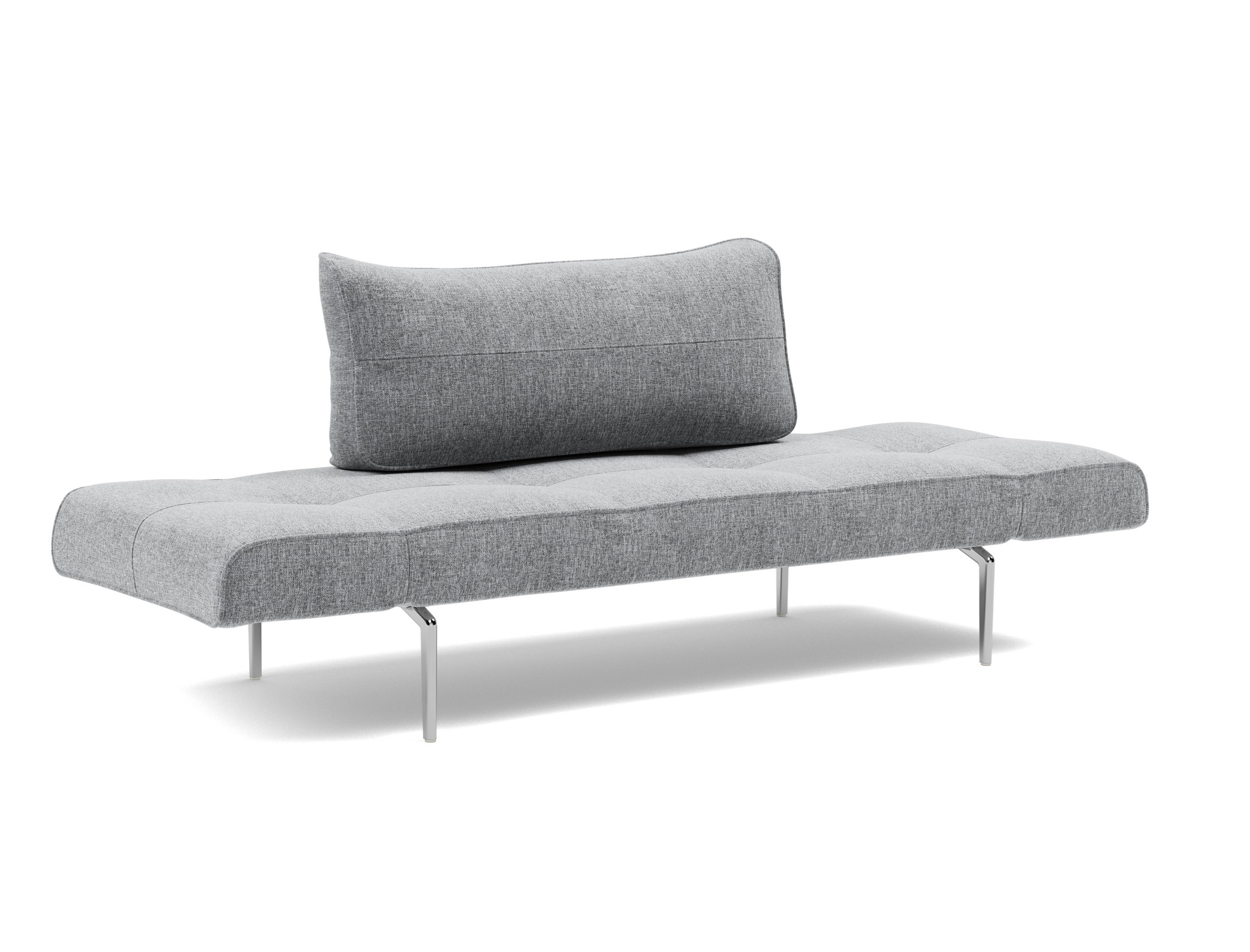 Tagesbett Zeal Strukturierter Stoff Twist 565-Granite Beine Straw Aluminium