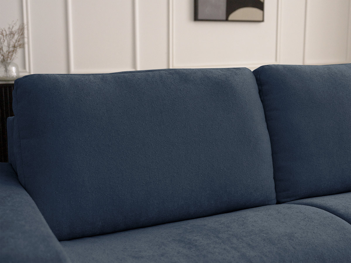 Bobochic Ibiza Schlafsofa 3-Sitzer Strukturstoff Dunkelblau, Liegefläche 160 × 196 cm