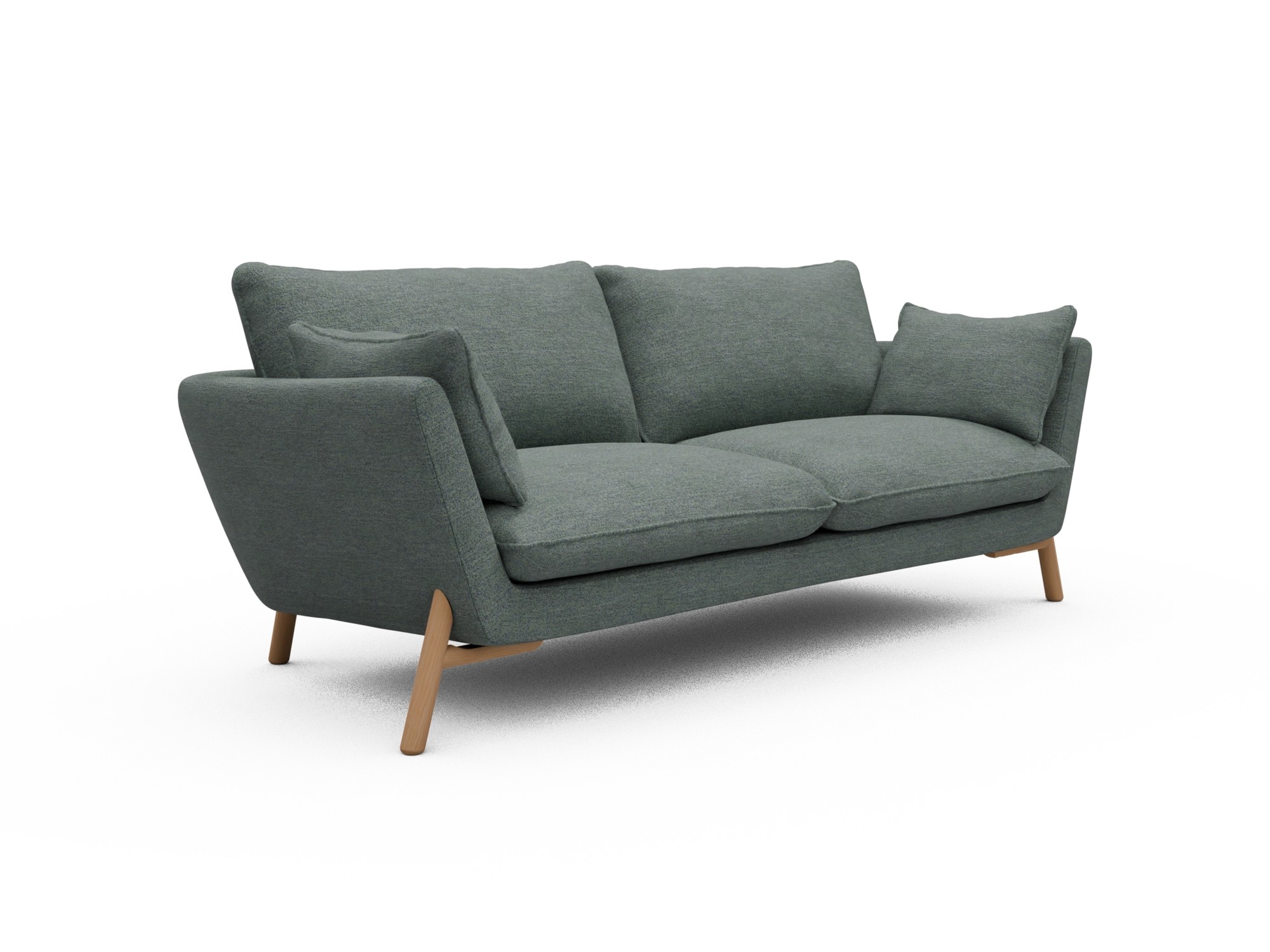 Skandi Home Sofa Emil 3-Sitzer Beinfarbe Eiche Natur Carreno-Ice-Blue moebelfaktor