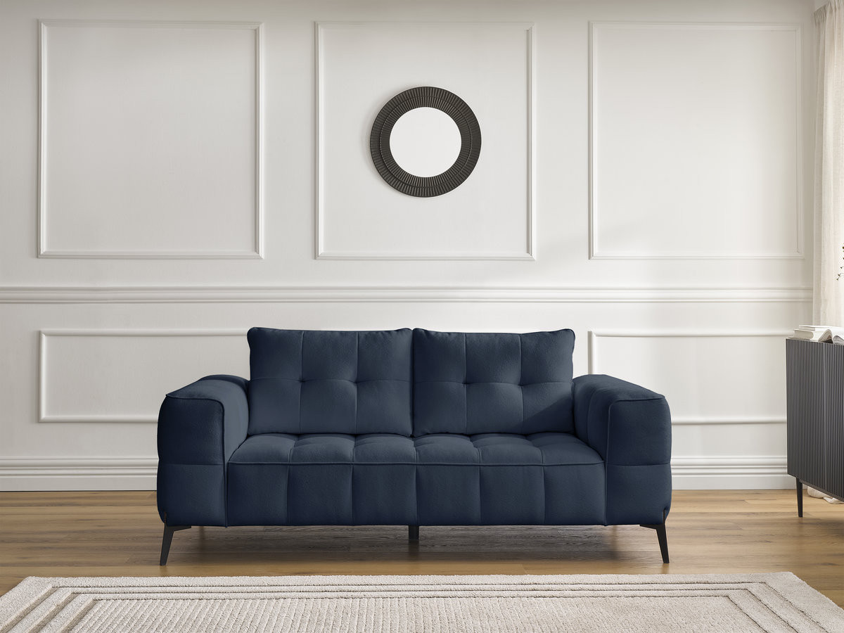 Bobochic Anis Sofa 2-Sitzer Strukturstoff Blau