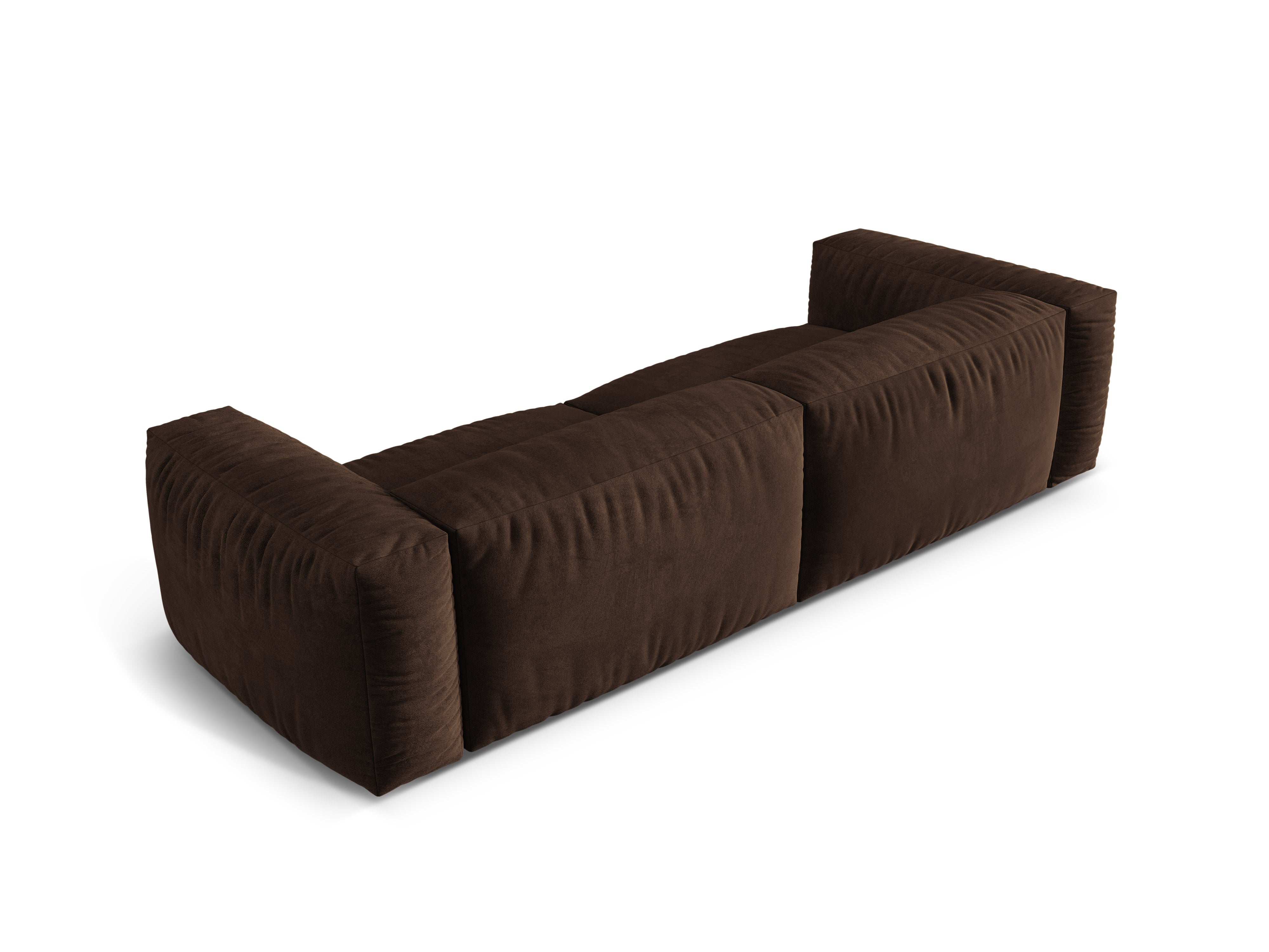 Micadoni Sofa Martina 4-Sitzer Samt Vogue Schokolade