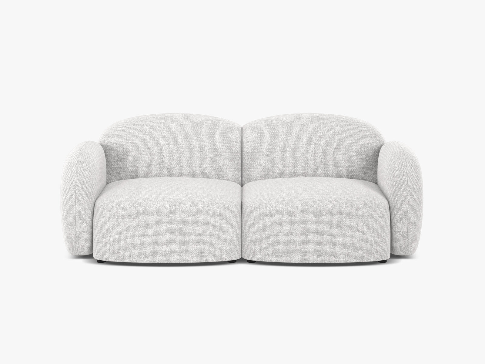Micadoni Sofa Blair 2-Sitzer Chenille Eden Silber