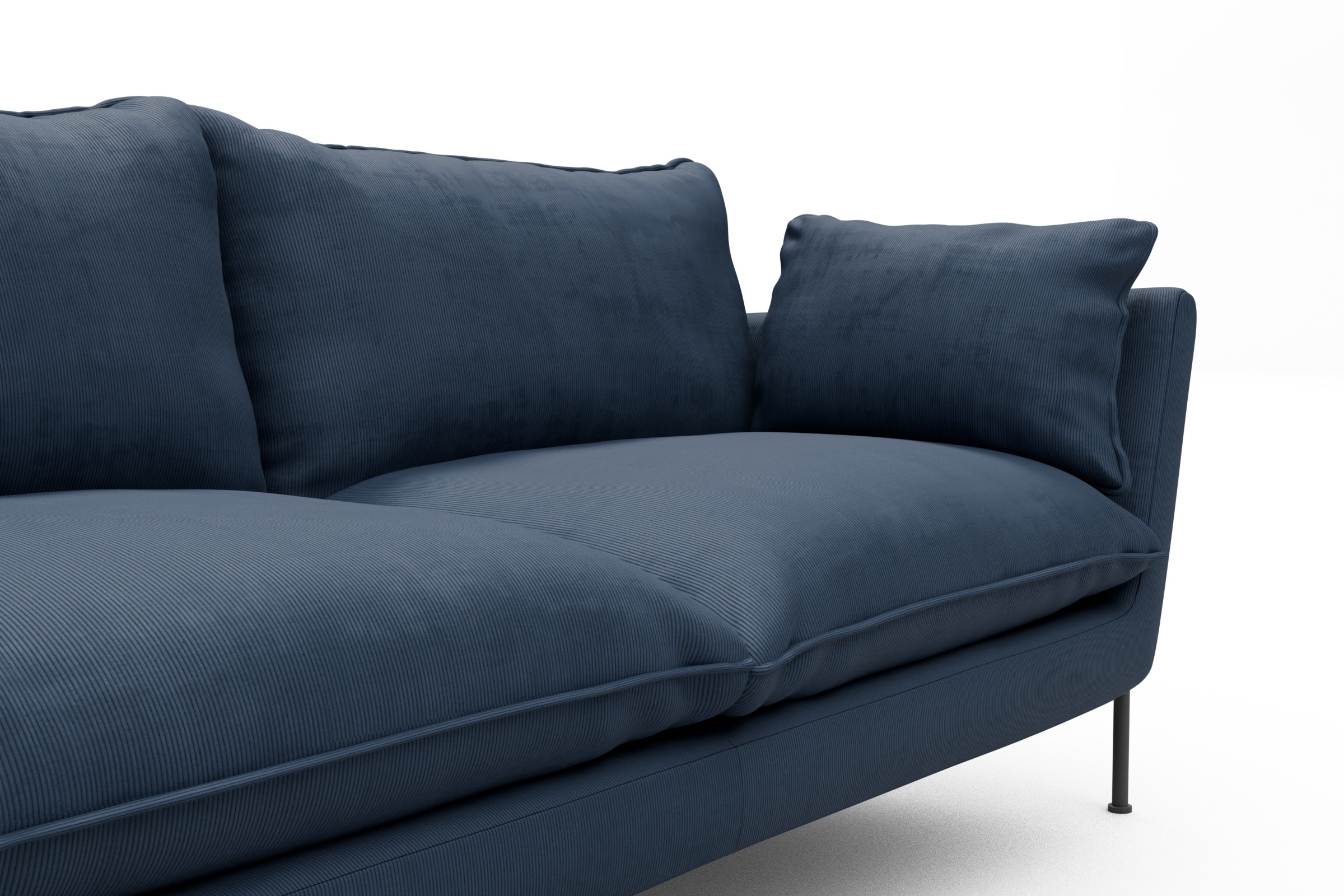 Sofa Anton PREMIUM 3-Sitzer Cordufine-Royal-Blue