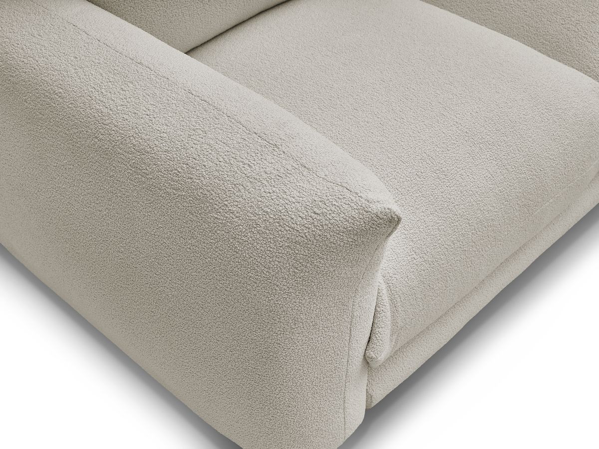 Bobochic Ernest Sofa 3-Sitzer mit Pouf 266 × 106 cm Bouclé-Stoff Taupe