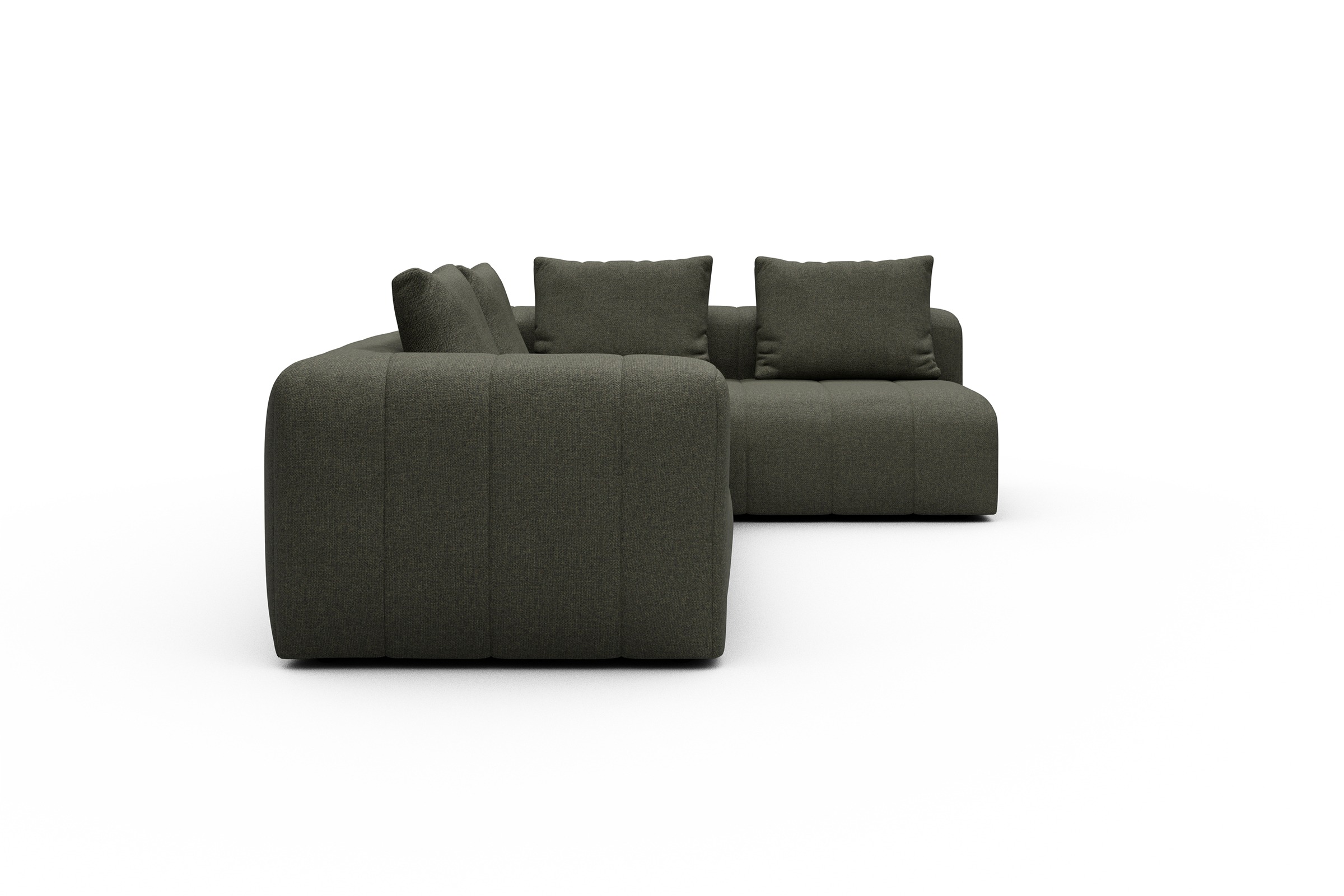 Ecksofa Hugo 2x 2,5-Sitzer Armlehne links Sama-Winter-Moss