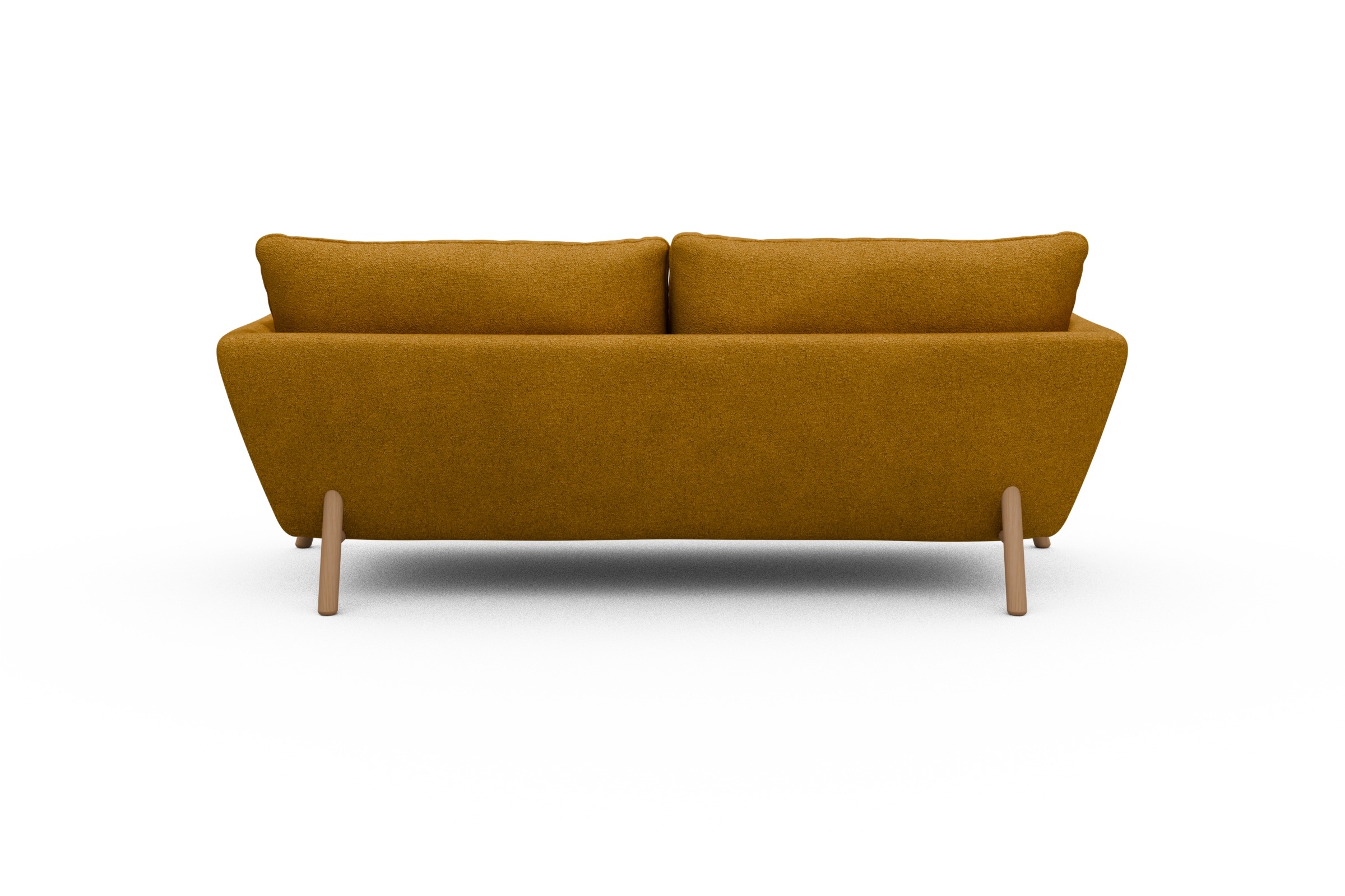 Sofa Emil 3-Sitzer Beinfarbe Eiche Natur Boucle-Ochre
