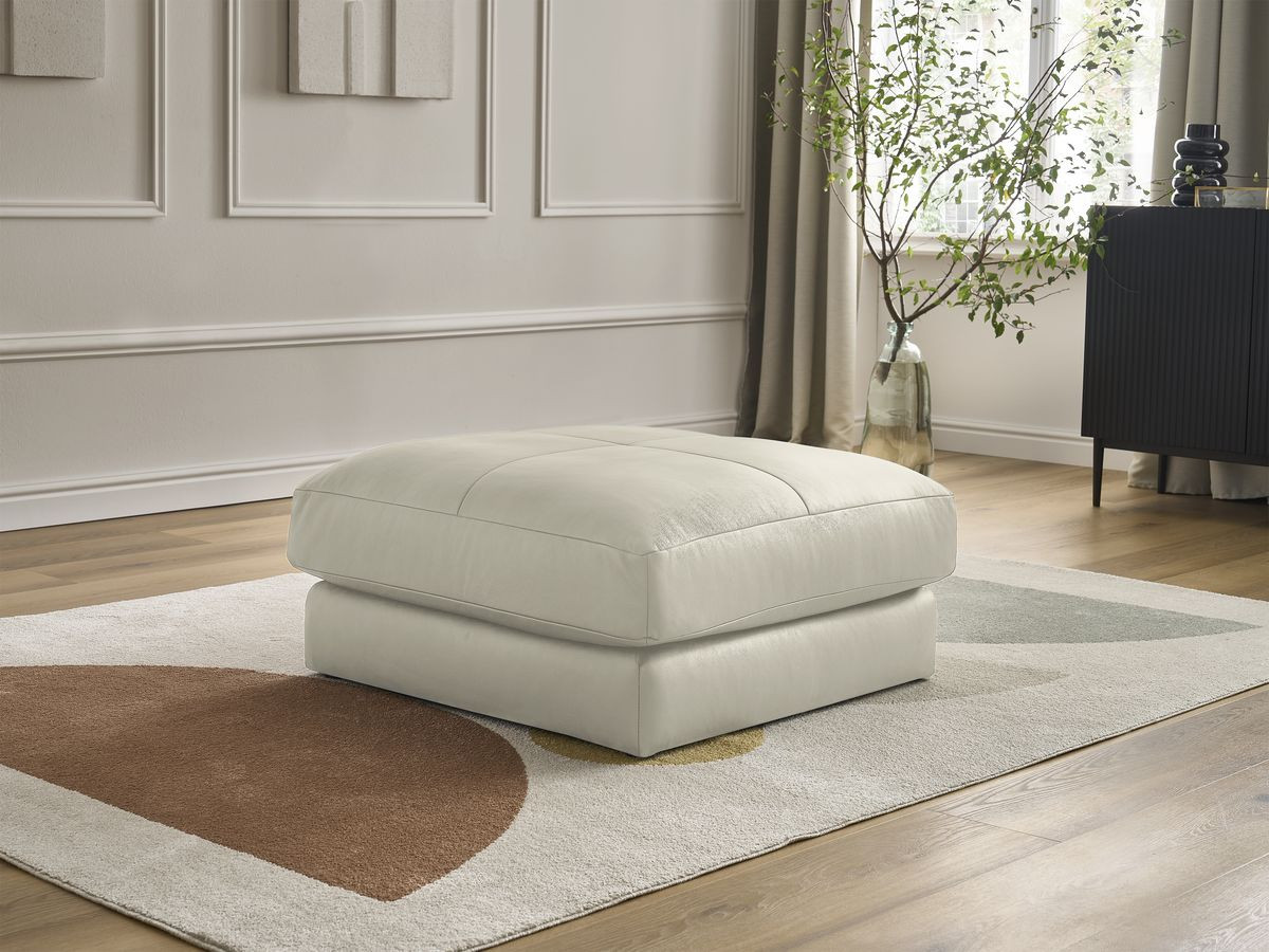 Bobochic Leonard Pouf Leder Beige