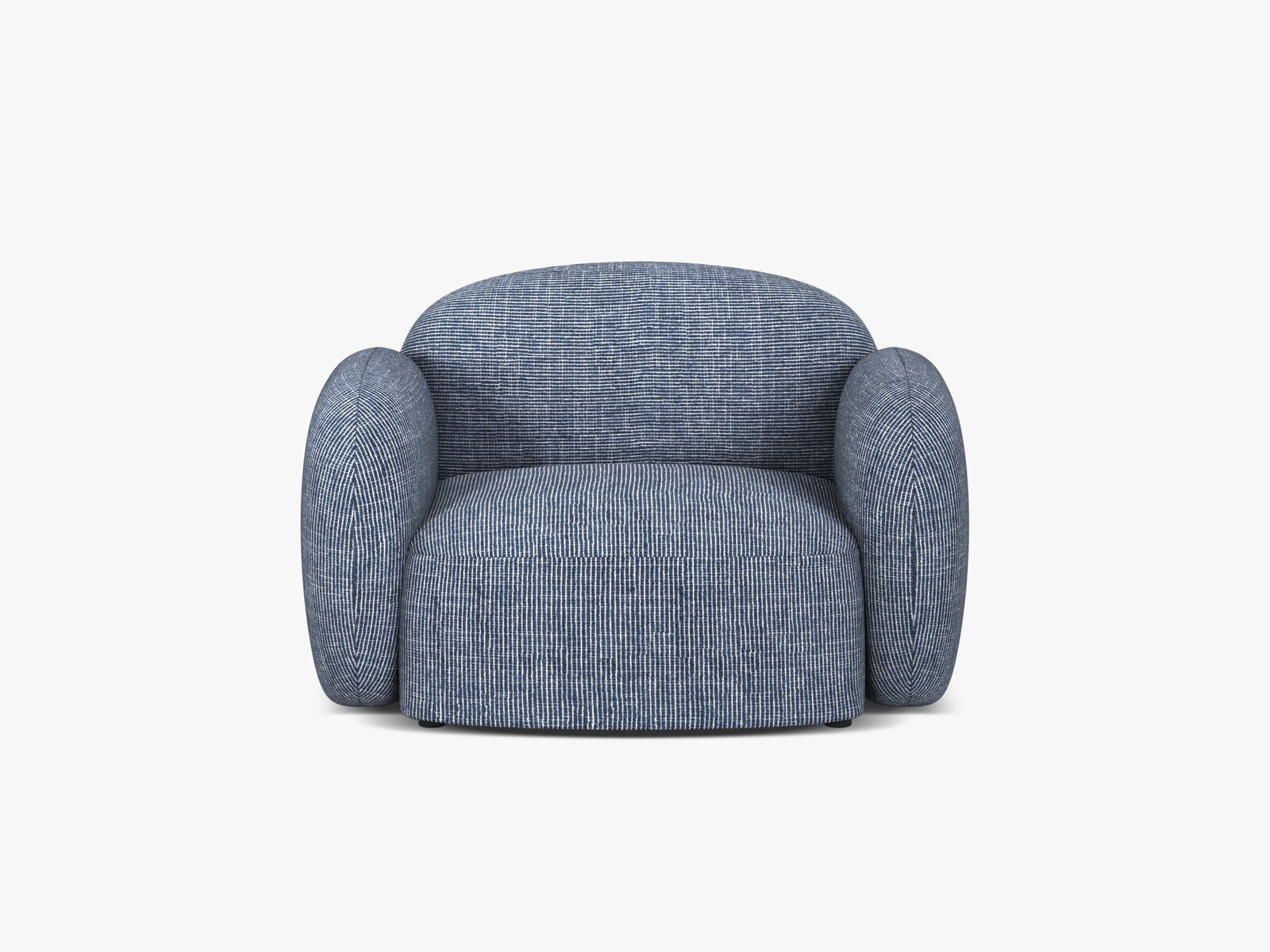 Micadoni Sessel Blair Strukturierter Stoff Baltimore Blau Melange