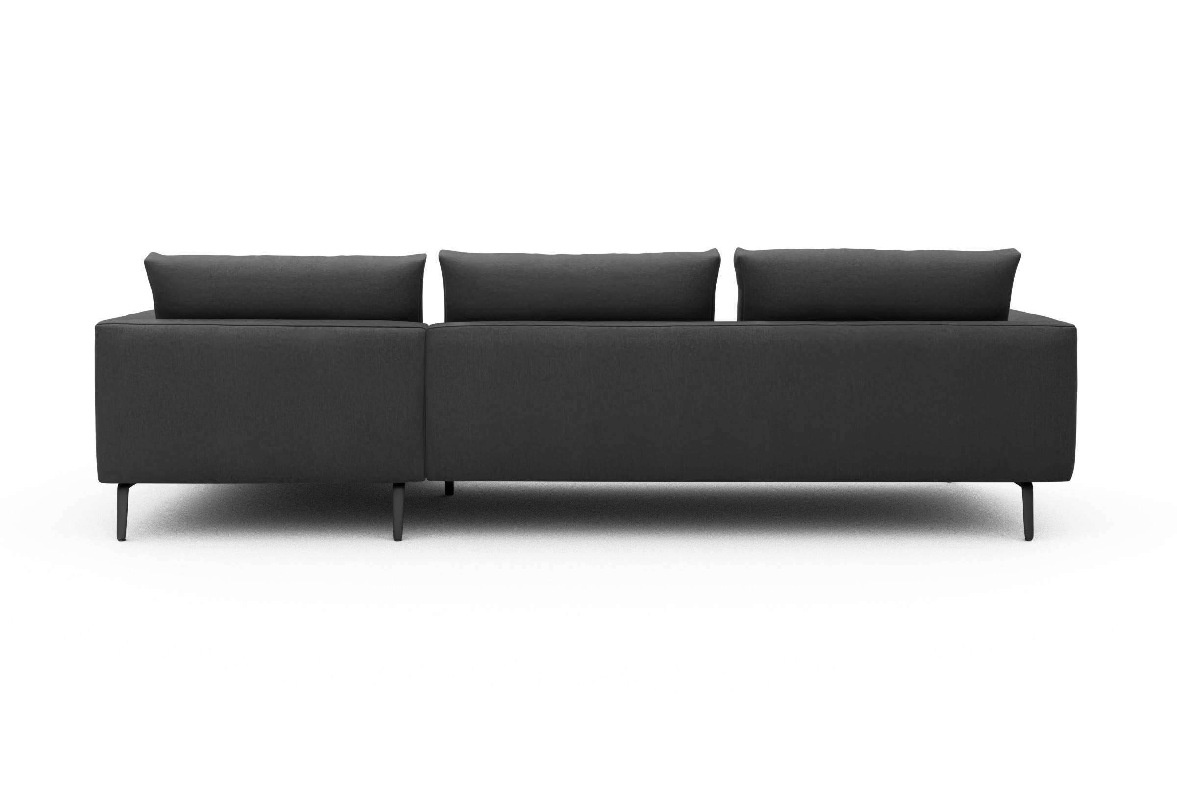Ecksofa Karl Chaiselongue rechts mit 2,5-Sitzer Satya-Zinc