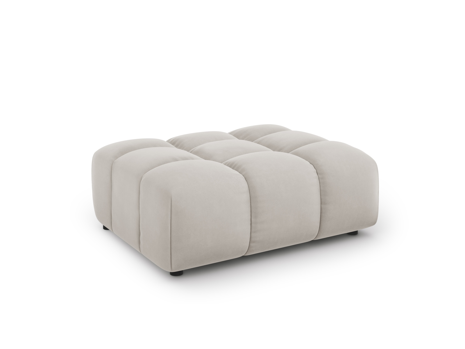 Cosmopolitan Design Pouf Sky Samt Casino Helles Beige