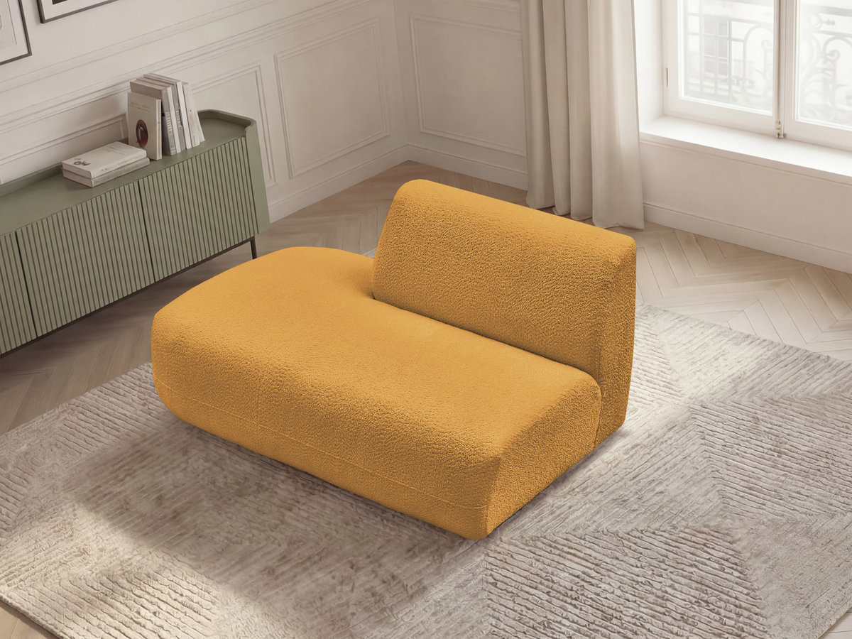 Bobochic Anda Sofamodul 2-Sitzer Chenille Gelb Ecke links