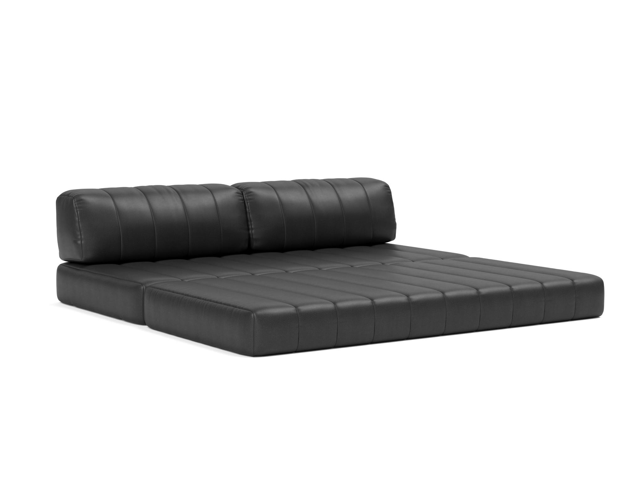 Schlafsofa CozyPad Lederoptik Faunal 550-Black
