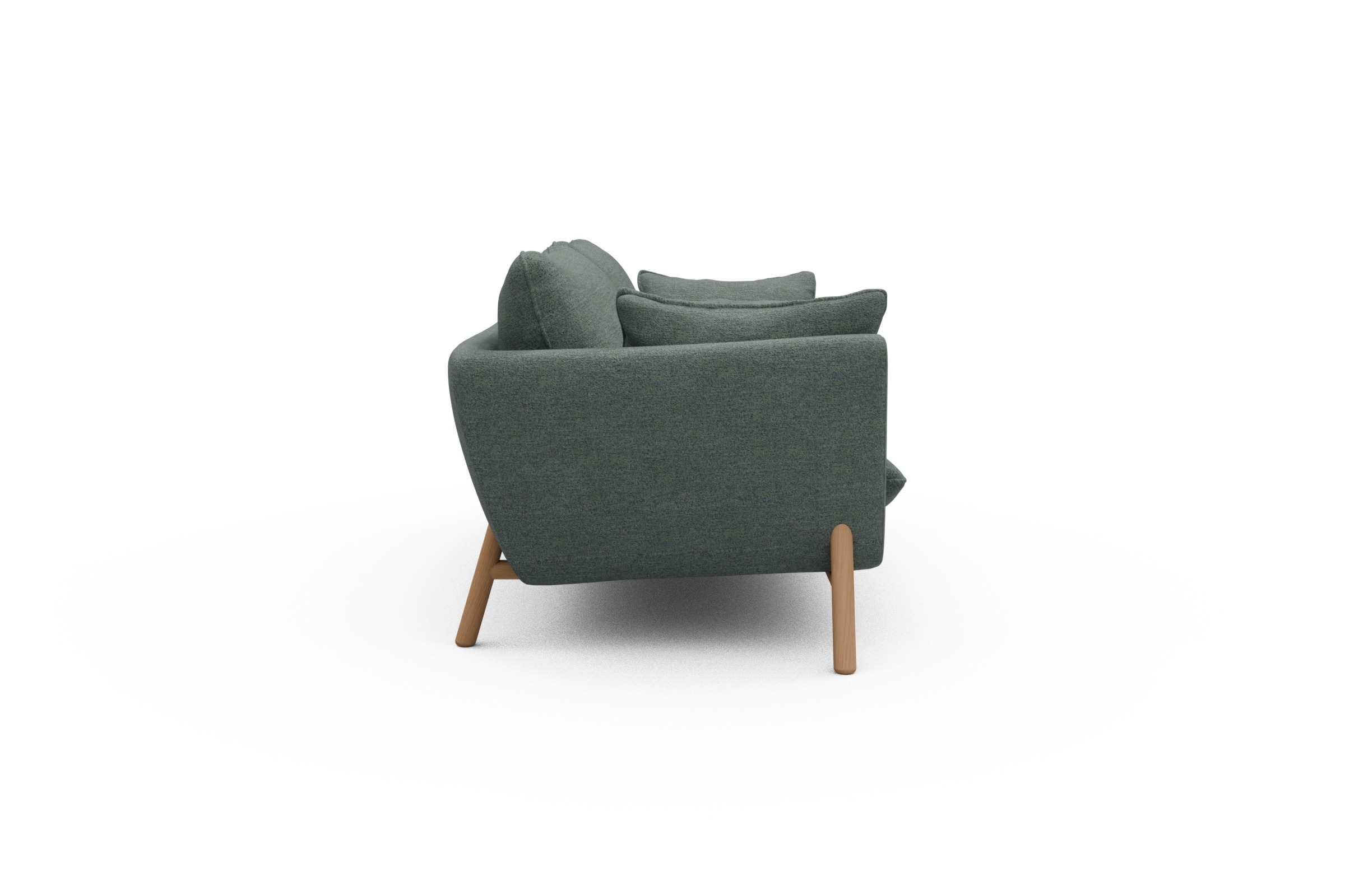 Sofa Emil 2-Sitzer Beinfarbe Eiche Natur Carreno-Ice-Blue