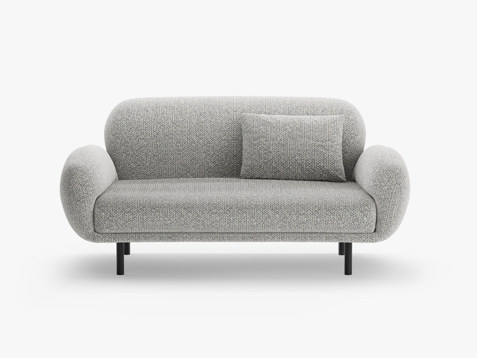 Micadoni Sofa Poppy 2-Sitzer Chenille Silencio Grau