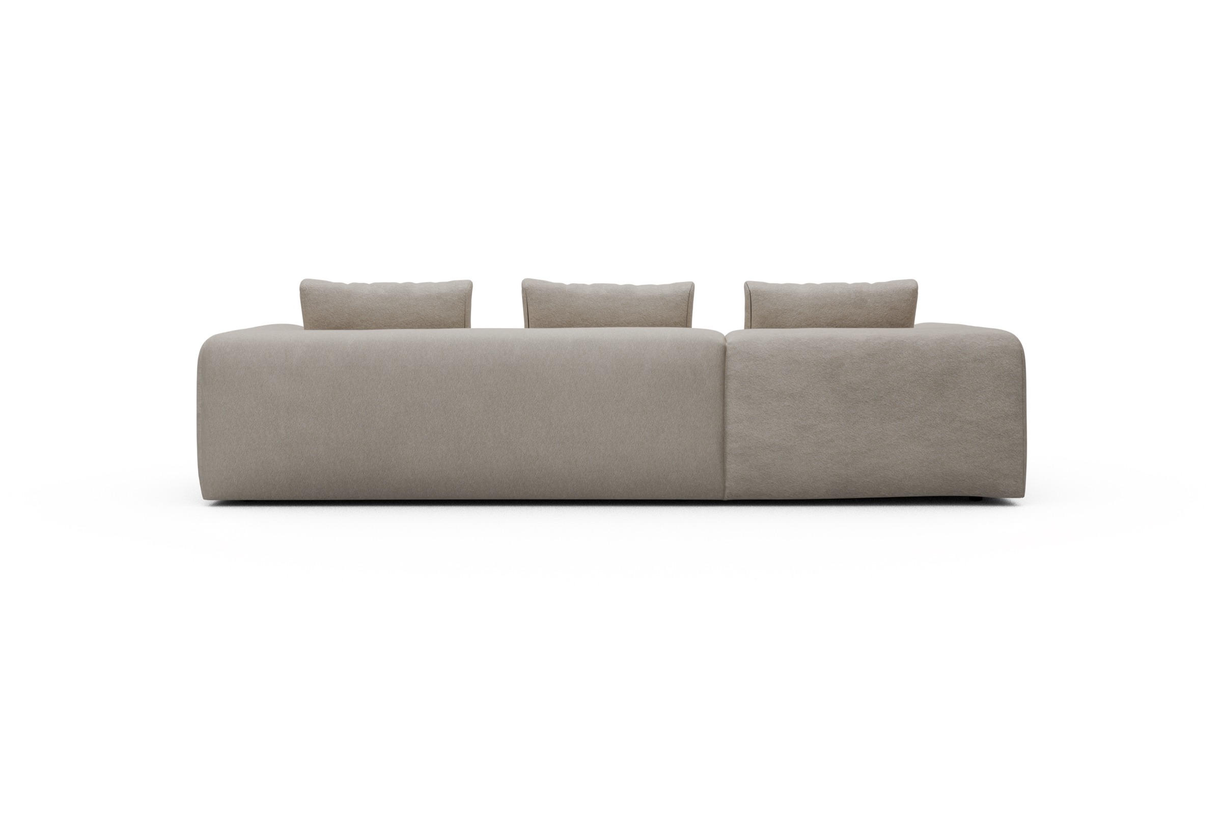 Ecksofa Fred Chaiselongue links mit 2,5-Sitzer Aivi-Lace-Beige