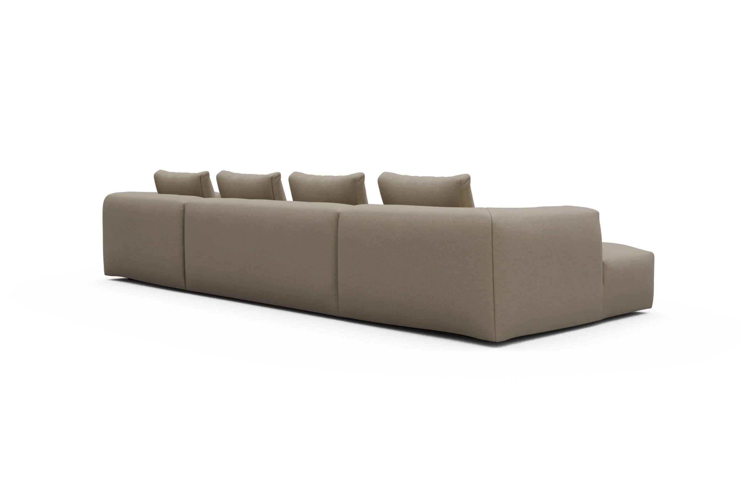 Wohnlandschaft Fred mit 2-Sitzer und Chaiselongue beidseitig Satya-Natural