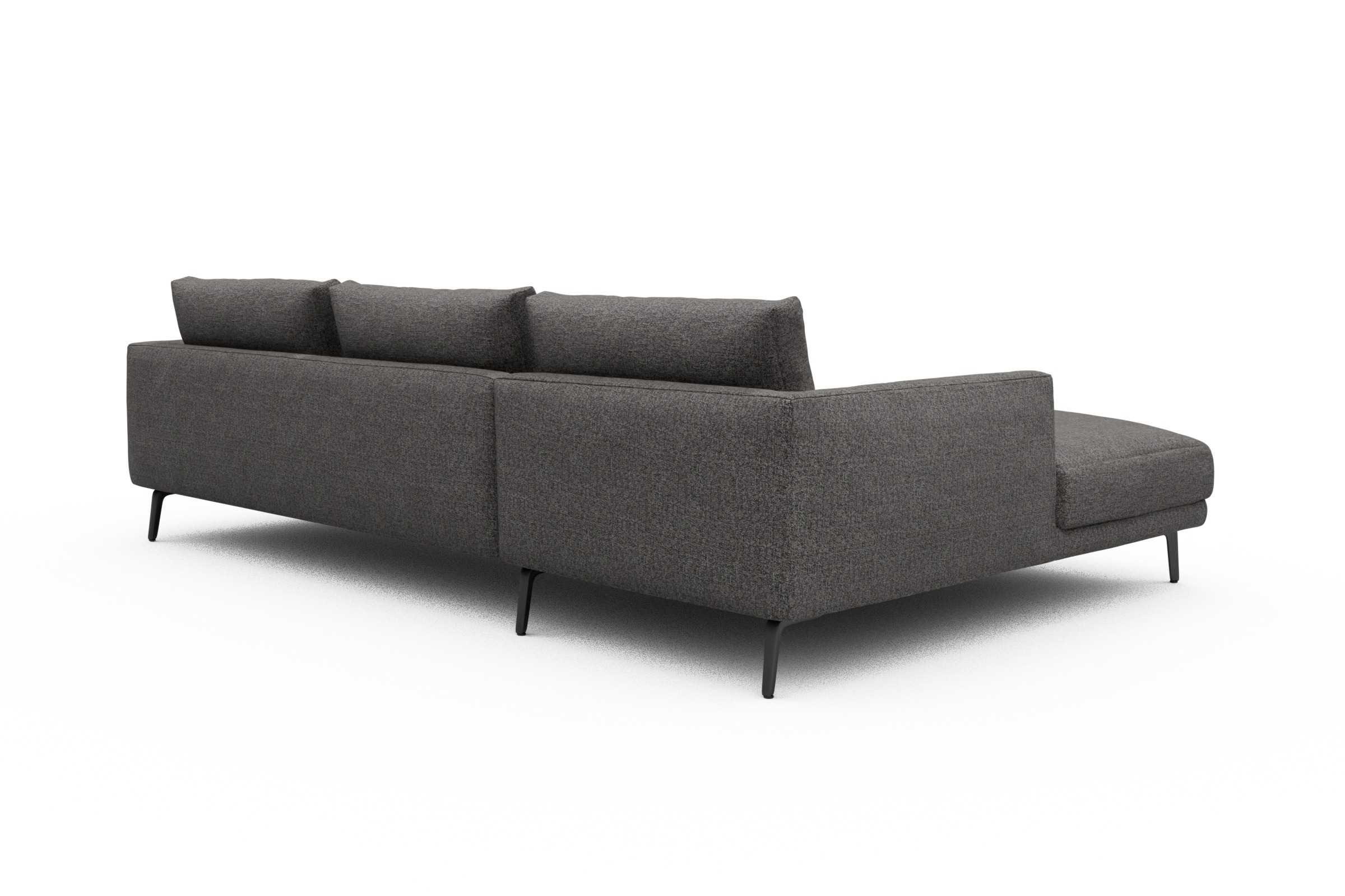 Ecksofa Karl Chaiselongue links mit 2,5-Sitzer Carreno-Salt-and-Pepper