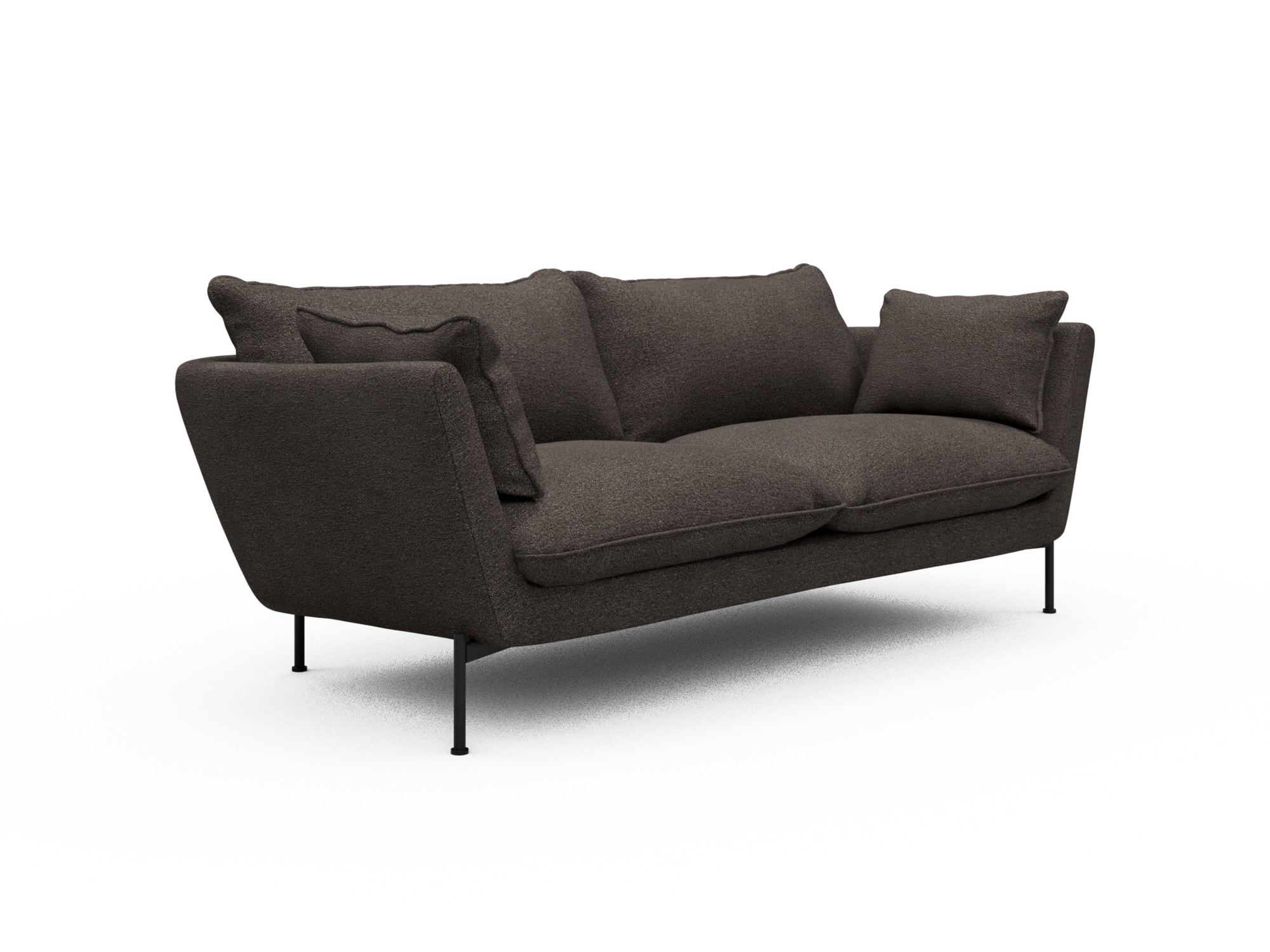 Skandi Home Sofa Anton Soft 2-Sitzer Boucle-Taupe moebelfaktor
