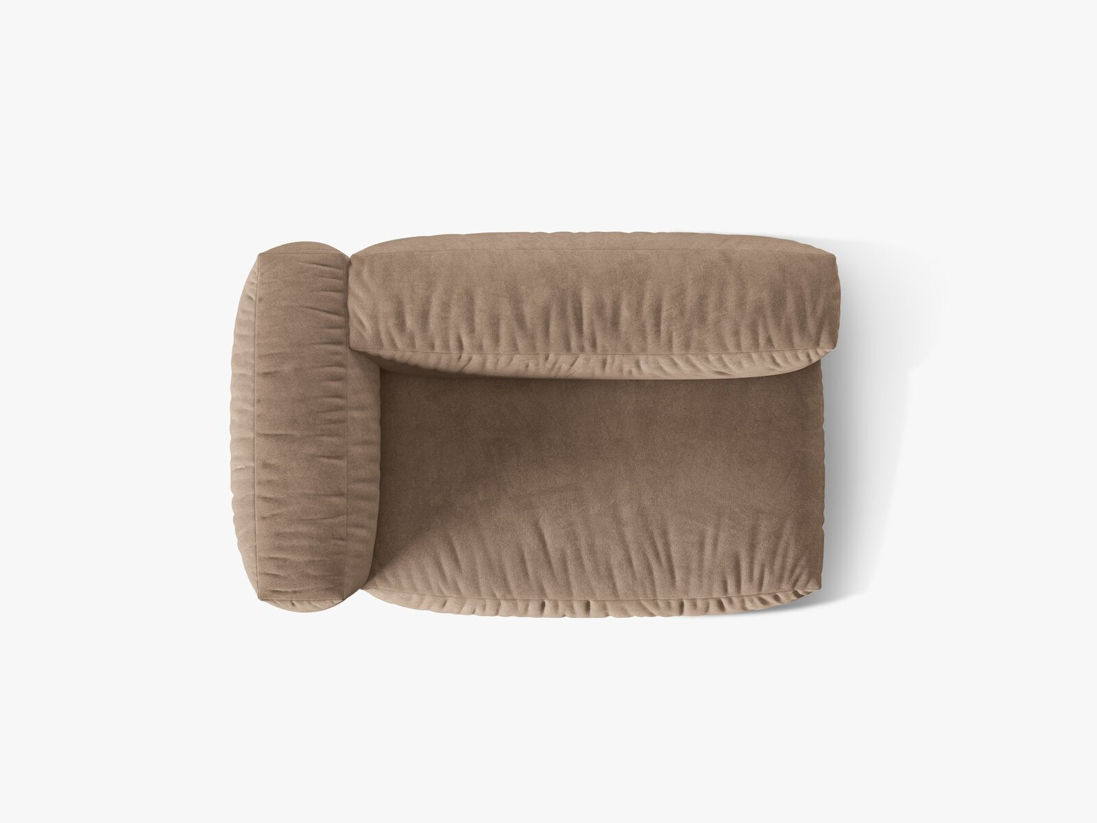 Micadoni Eckmodul Martina 1-Sitzer Groß Links Samt Vogue Dunkelbeige