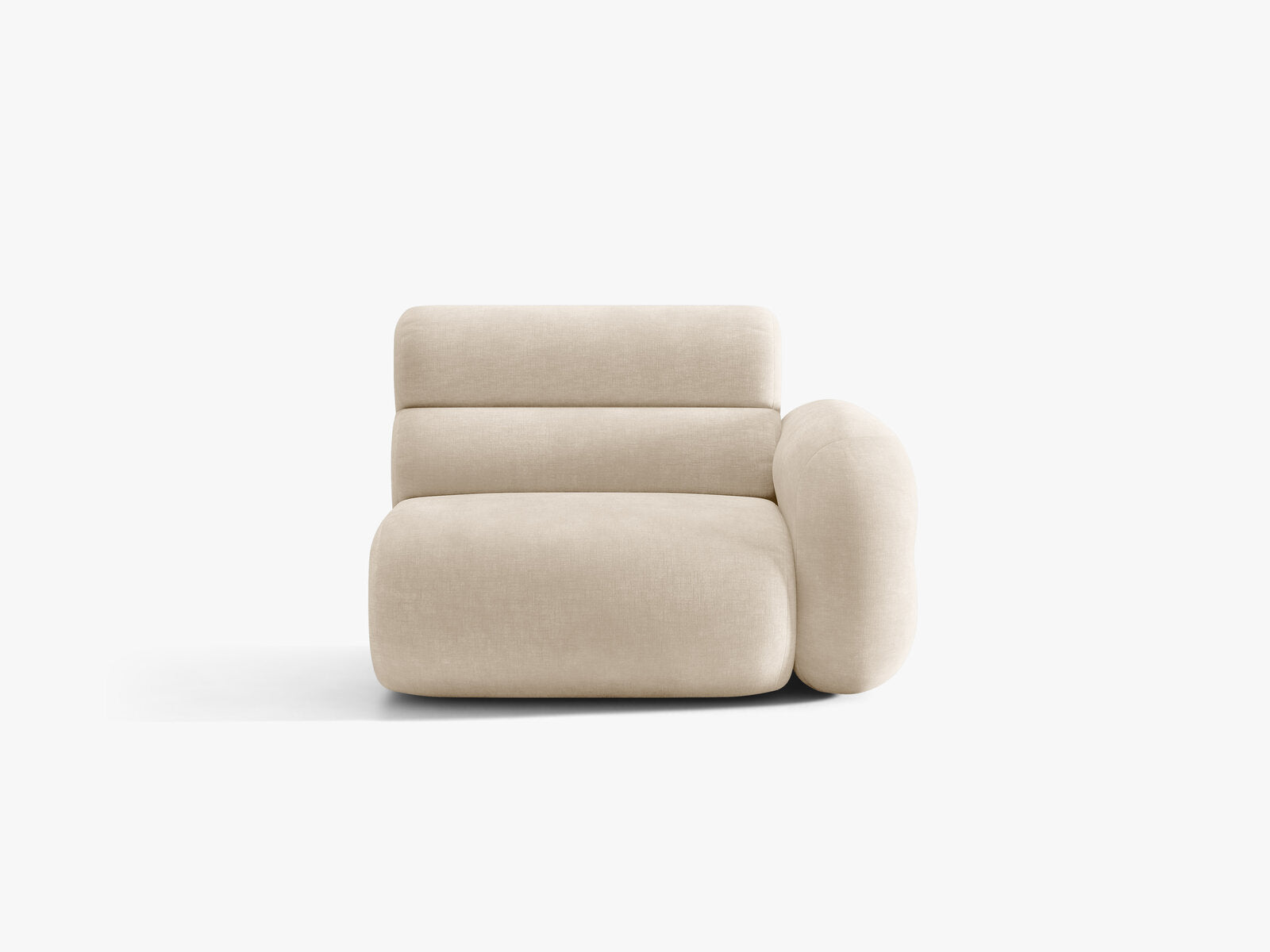 Micadoni Neo Sofamodul Rechts Chenille Golden Helles Beige
