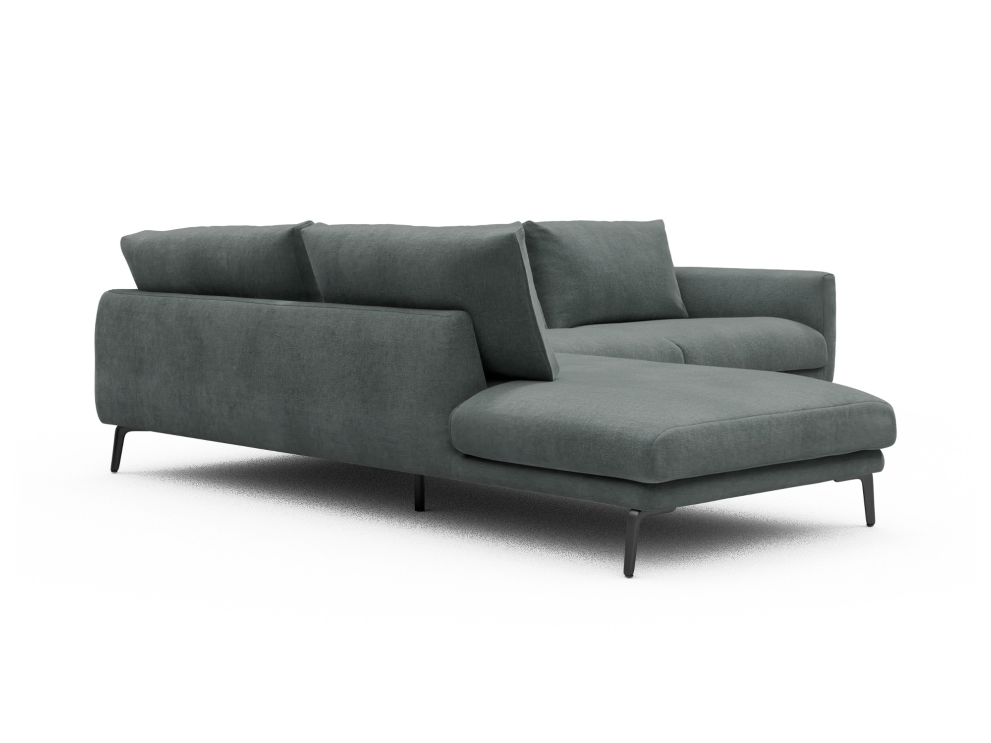 Skandi Home Ecksofa Karl Relax-Ecke links mit 2,5-Sitzer Smooth-Silver-Grey moebelfaktor