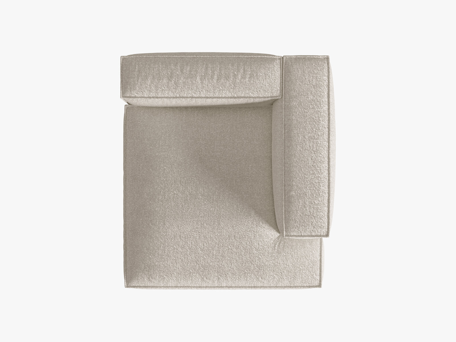 Micadoni Recamiere Nuria 1-Sitzer Rechts Boucle Beige