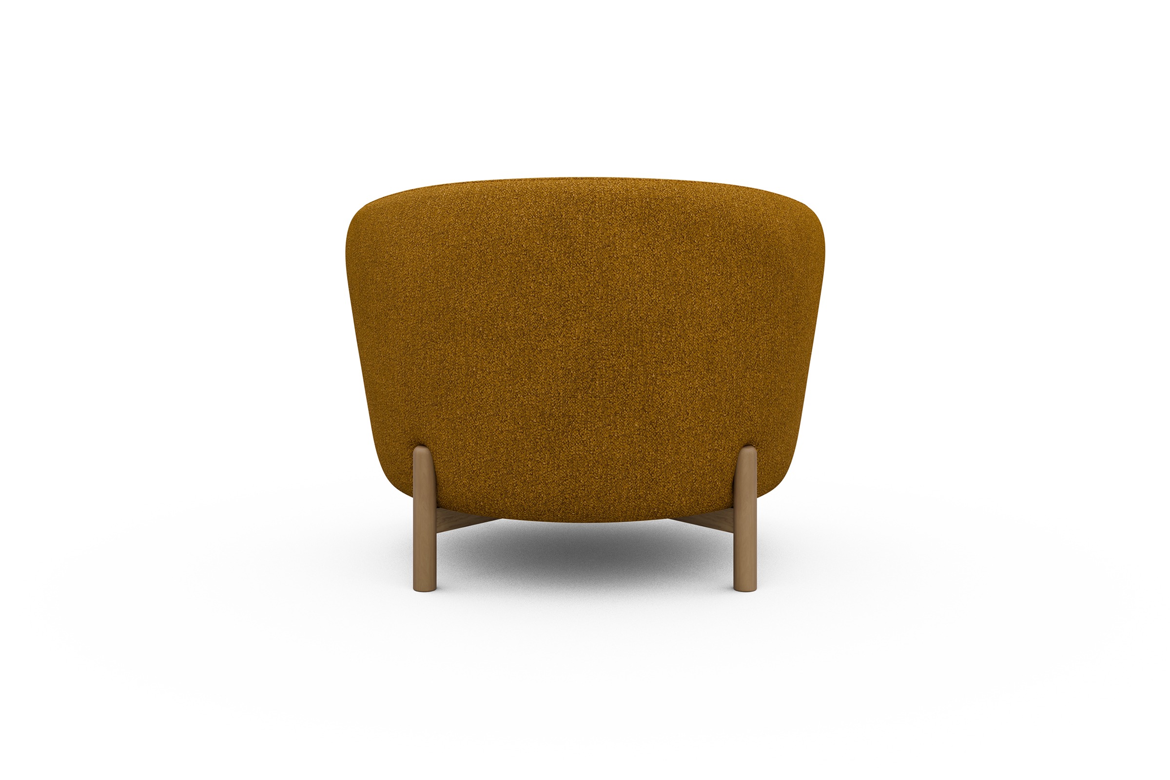 Sessel Ronda Holzbeine Eiche Natur Boucle-Ochre