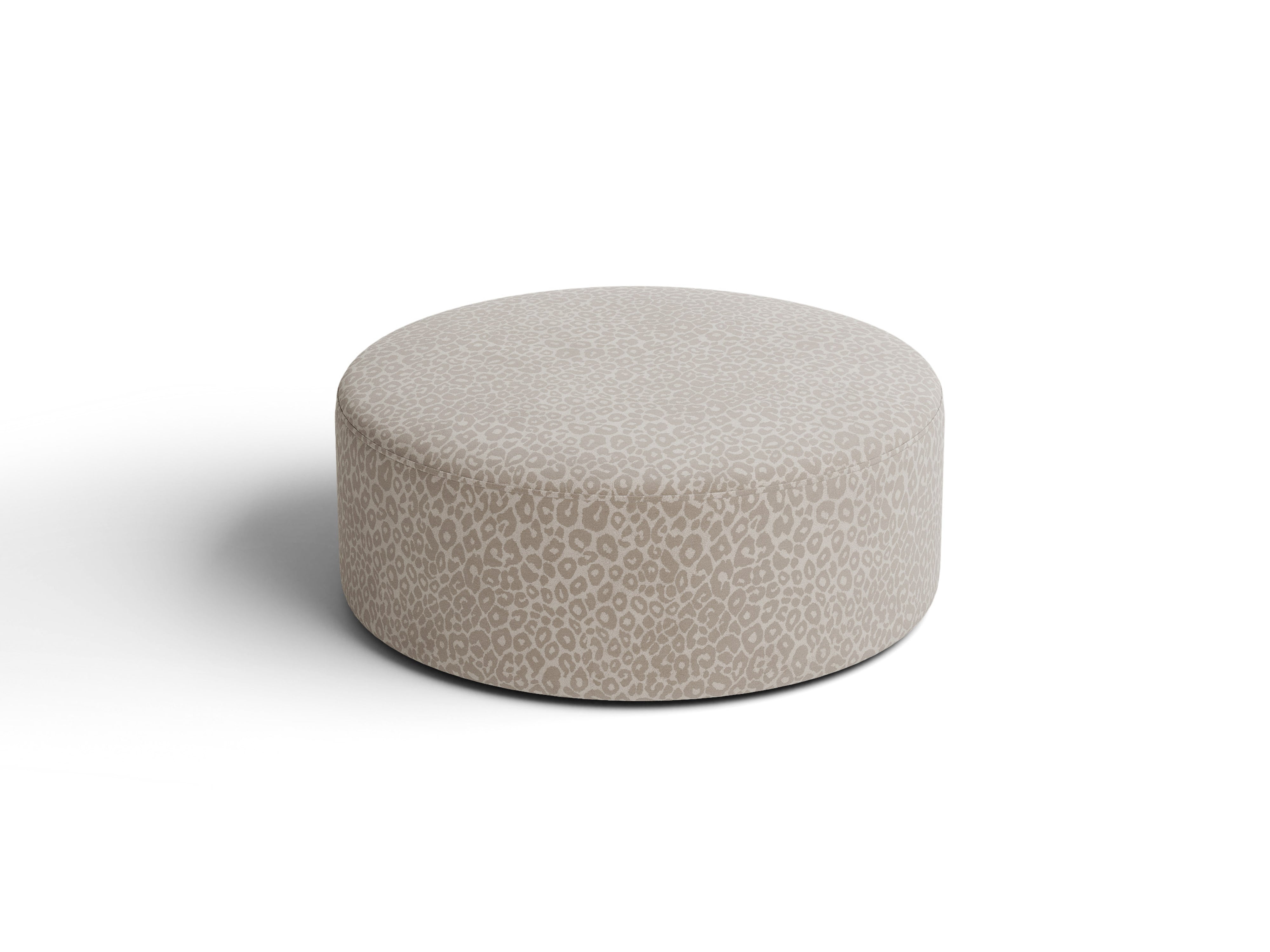 Micadoni Pouf Dia 90cm Chenille Wild Graues Beige