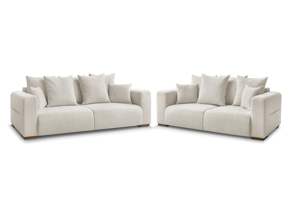 Bobochic Sidonie Sofa 5-Sitzer Melange-Stoff Beige