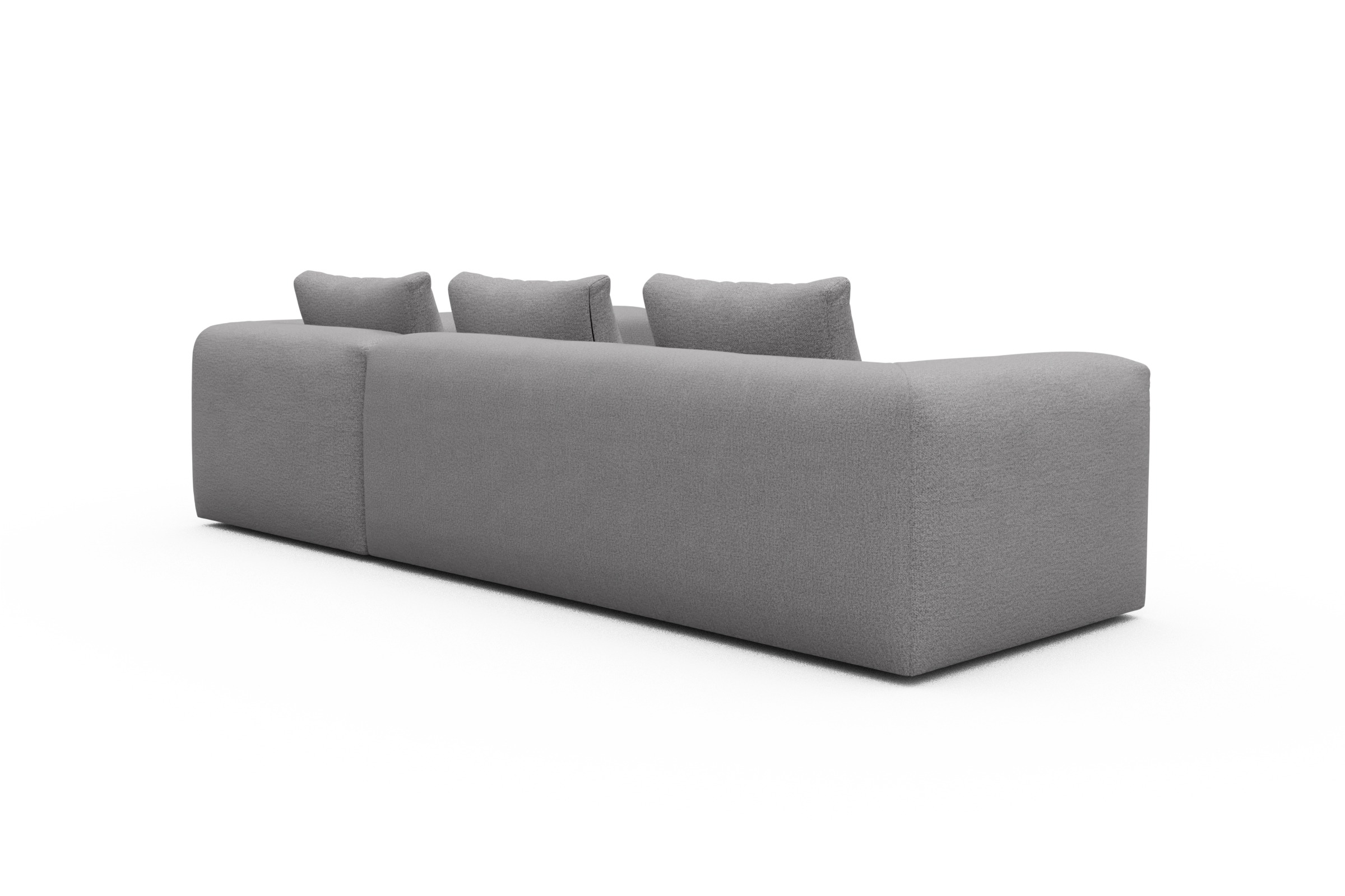 Ecksofa Fred 2x 2,5-Sitzer rechts offen Sama-Grey