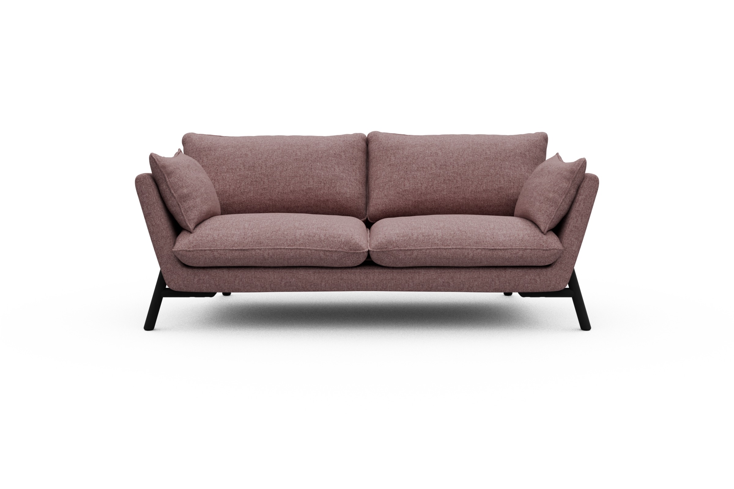 Skandi Home Sofa Emil 2-Sitzer Beinfarbe Eiche Schwarz Sama-Flamingo moebelfaktor