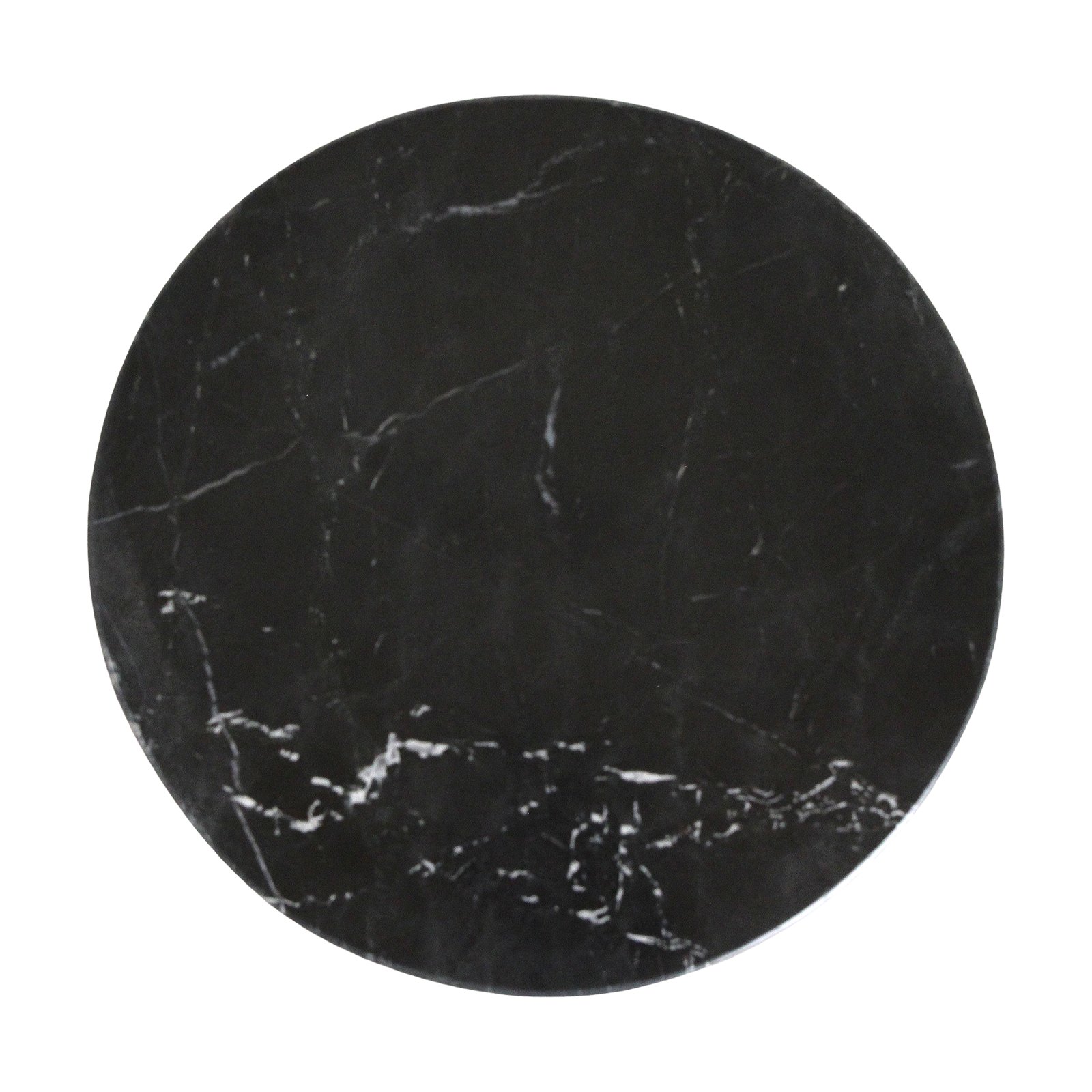 Raw Materials Lampung-Beistelltisch aus Marmor Schwarz