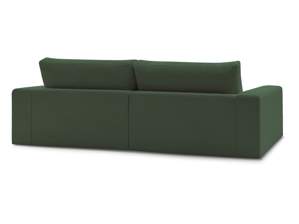 Bobochic Leonard Sofa 3-Sitzer 234 × 109 cm Cordsamt Dunkelgrün