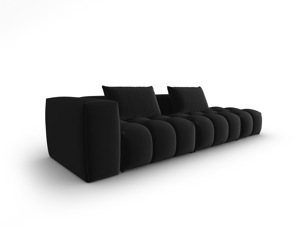 Cosmopolitan Design Sofa Verona 4-Sitzer offen Samt Casino Schwarz Rechts