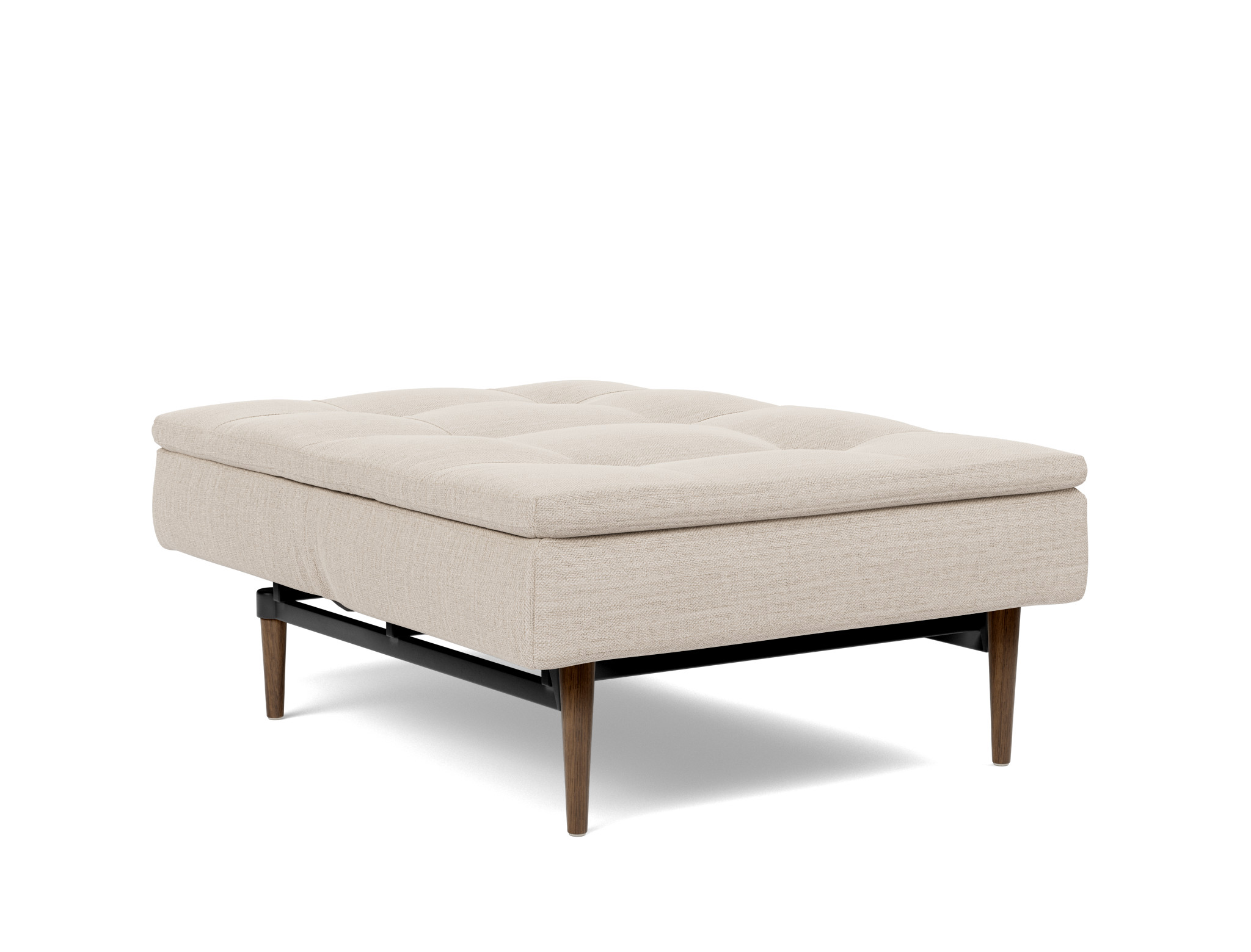 Sessel Dublexo Webstoff Blida 612-Sand-Grey Beine Styletto Eiche dunkel