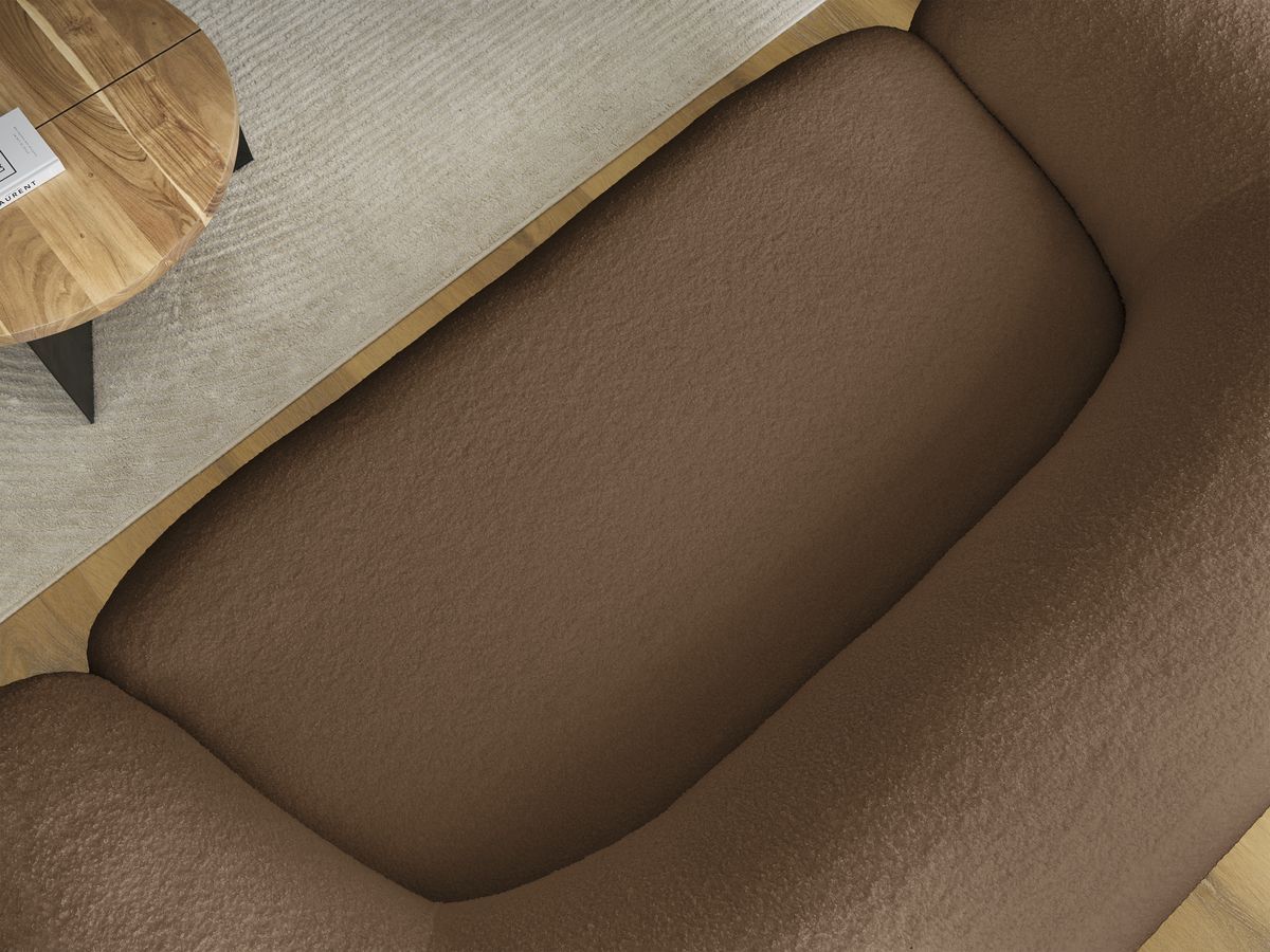 Bobochic Elina Sofa 2-Sitzer Bouclé-Stoff Braun