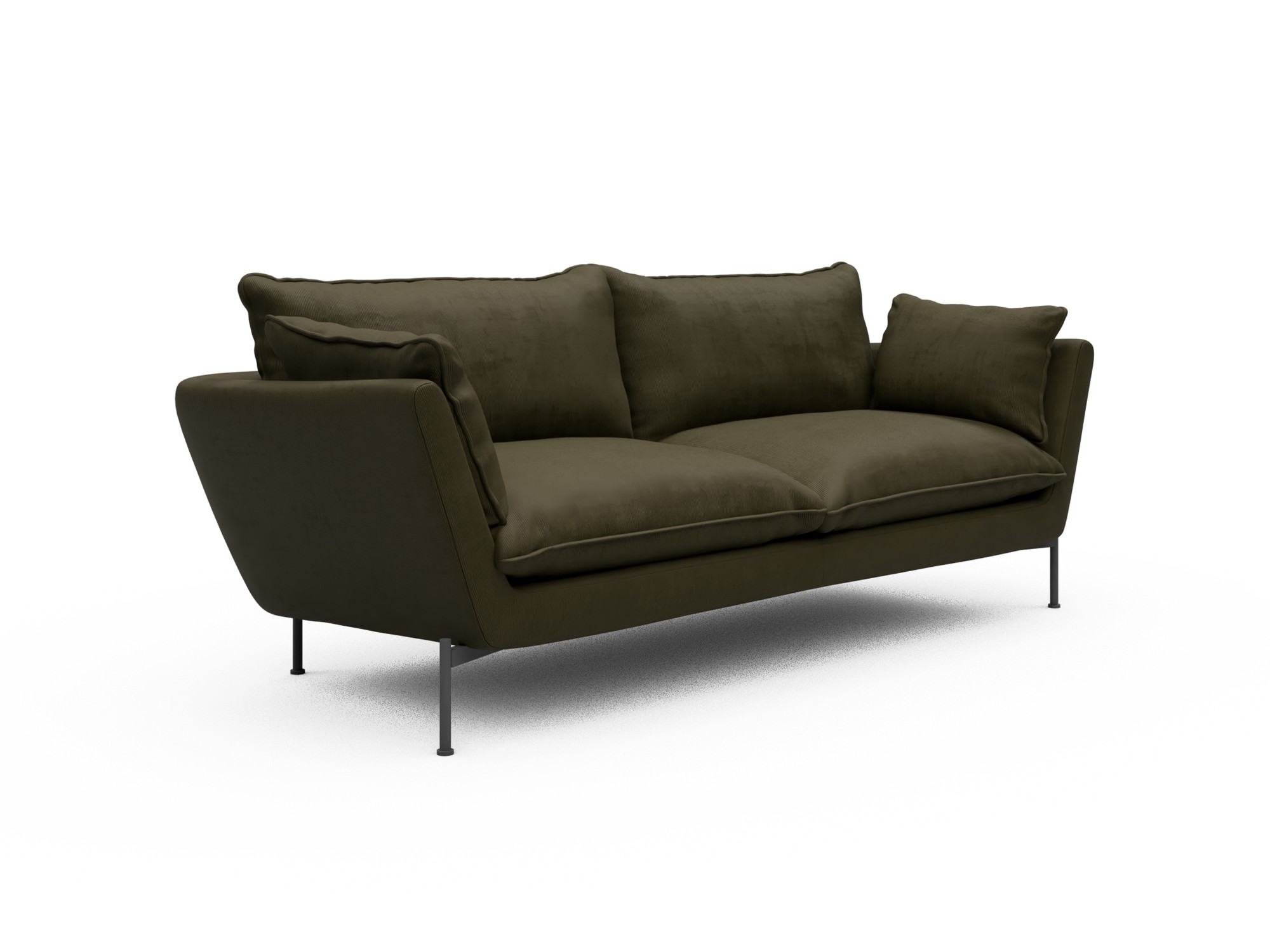 Skandi Home Sofa Anton Soft 3-Sitzer Cordufine-Pine-Green moebelfaktor