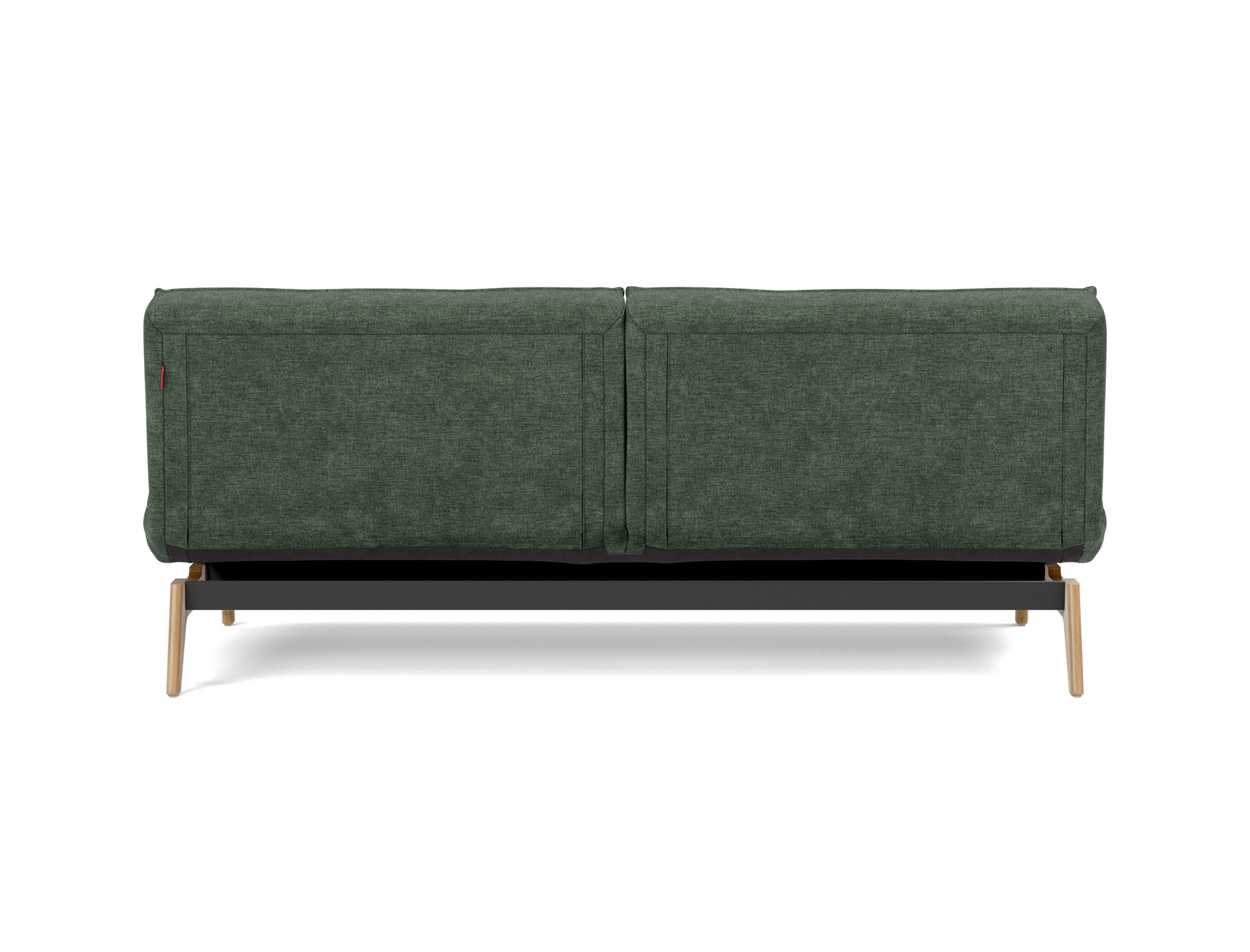Schlafsofa Splitback Flachgewebe Avella 281-Pine-Green Beine Eiche
