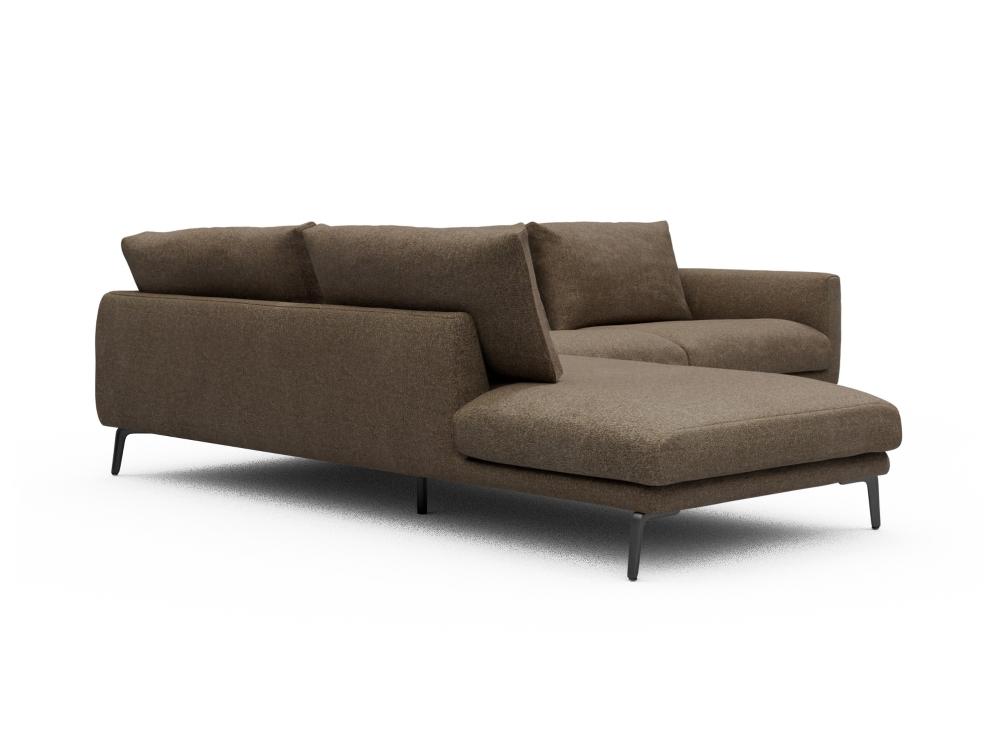 Skandi Home Ecksofa Karl Relax-Ecke links mit 2,5-Sitzer Aivi-Khaki-Brown moebelfaktor