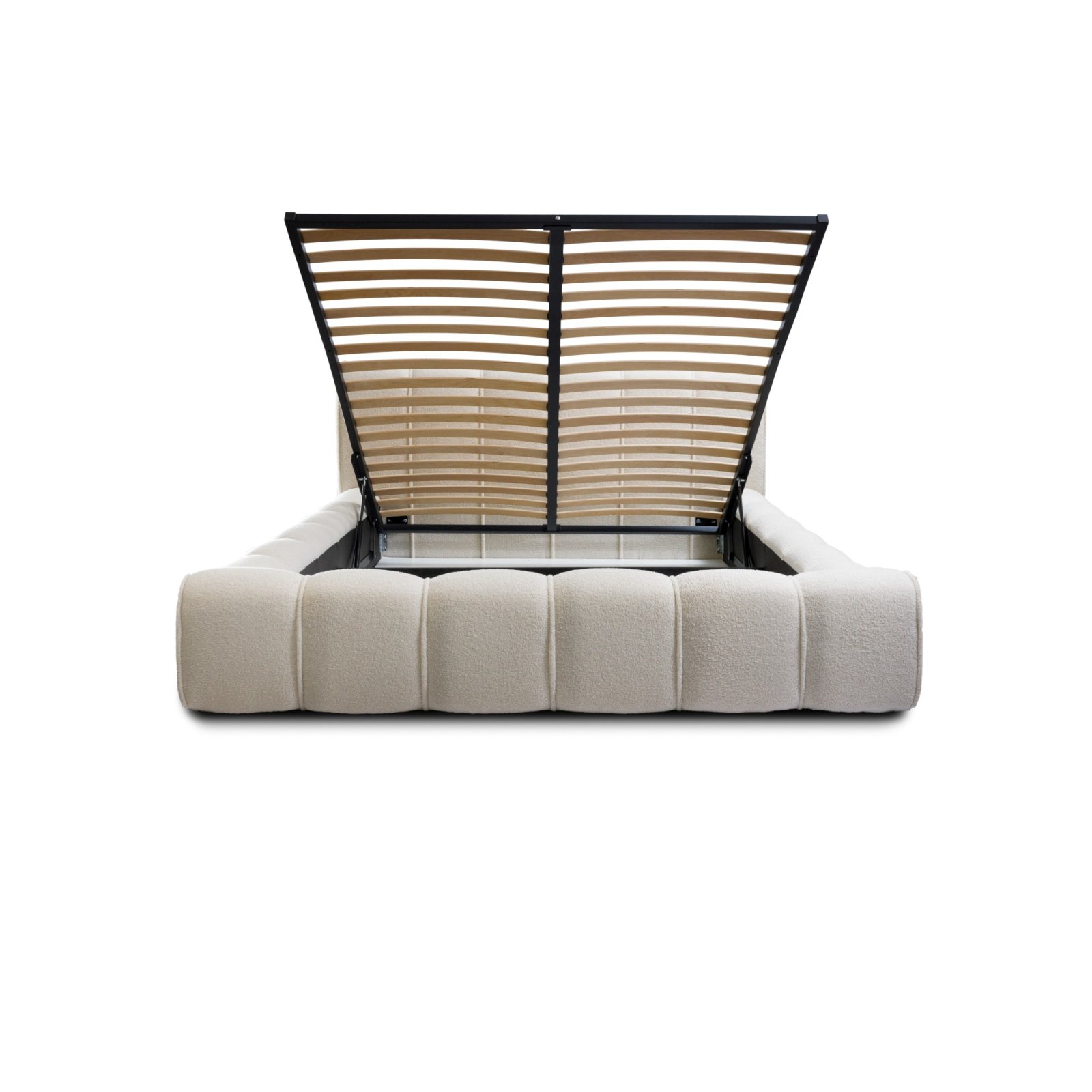 Polsterbett Belio Boucle 180x200 mit Metallrahmen Quelle 01