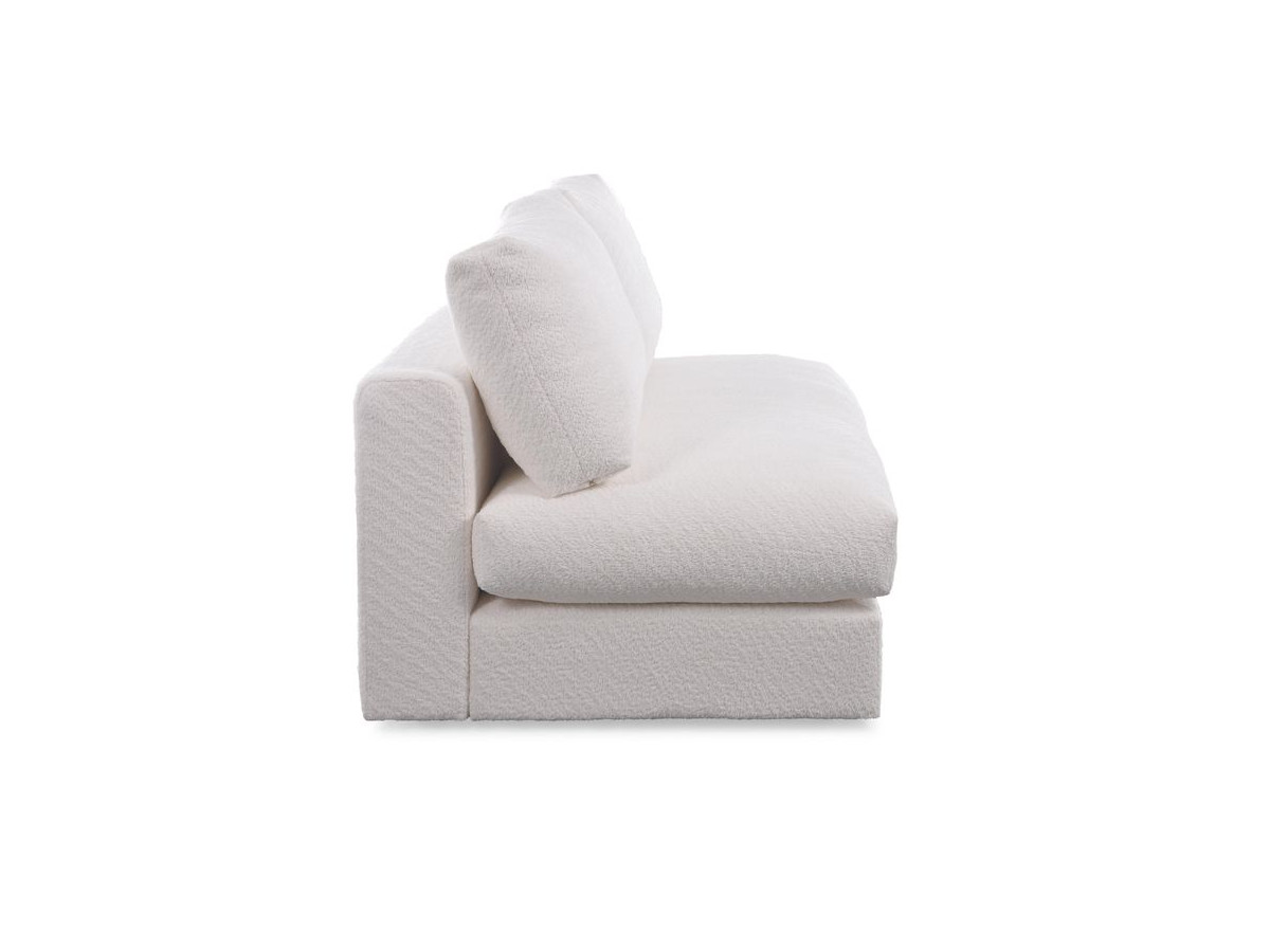Bobochic Paris Sofamodul 2-Sitzer Bouclé-Stoff Weiß