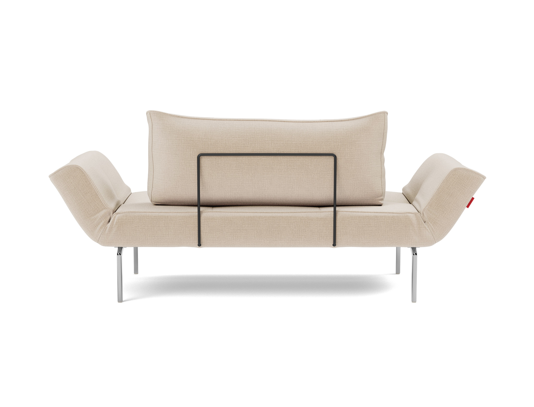 Tagesbett Zeal Chenille Esina 410-Almond-Beige Beine Straw Aluminium