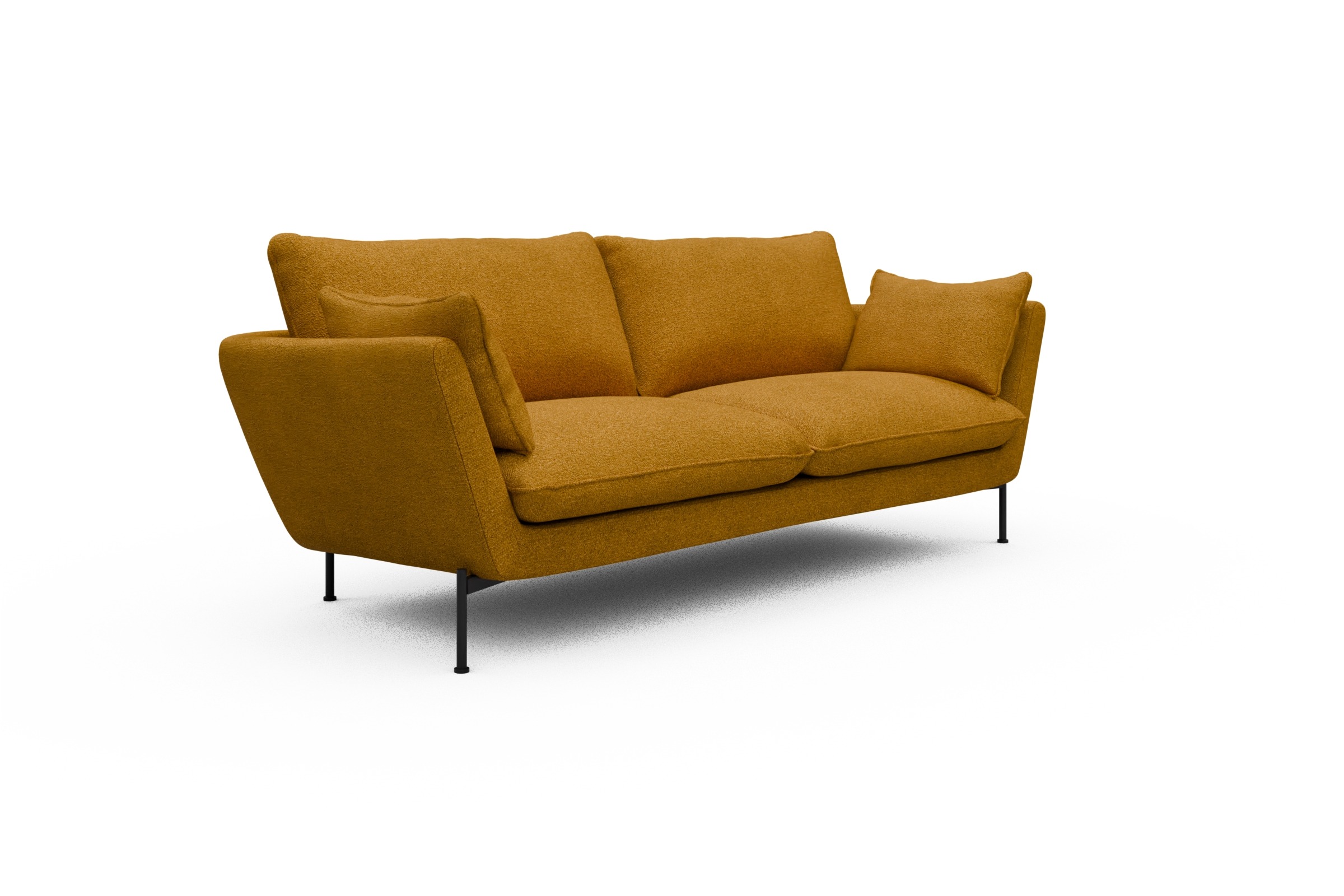 Sofa Anton 3-Sitzer Boucle-Ochre