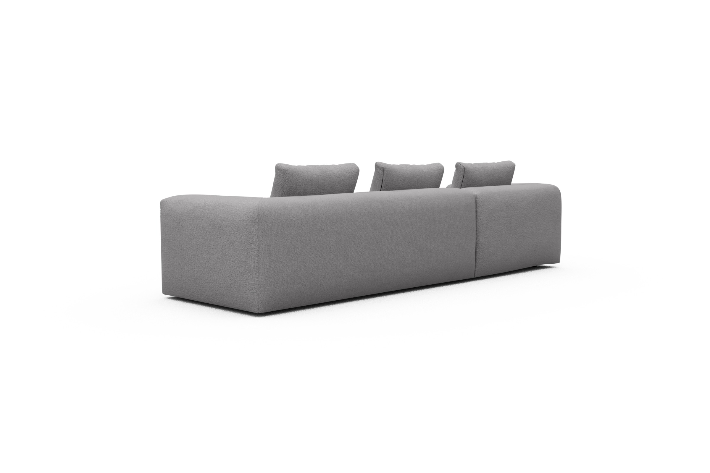 Ecksofa Fred Chaiselongue links mit 2,5-Sitzer Sama-Grey