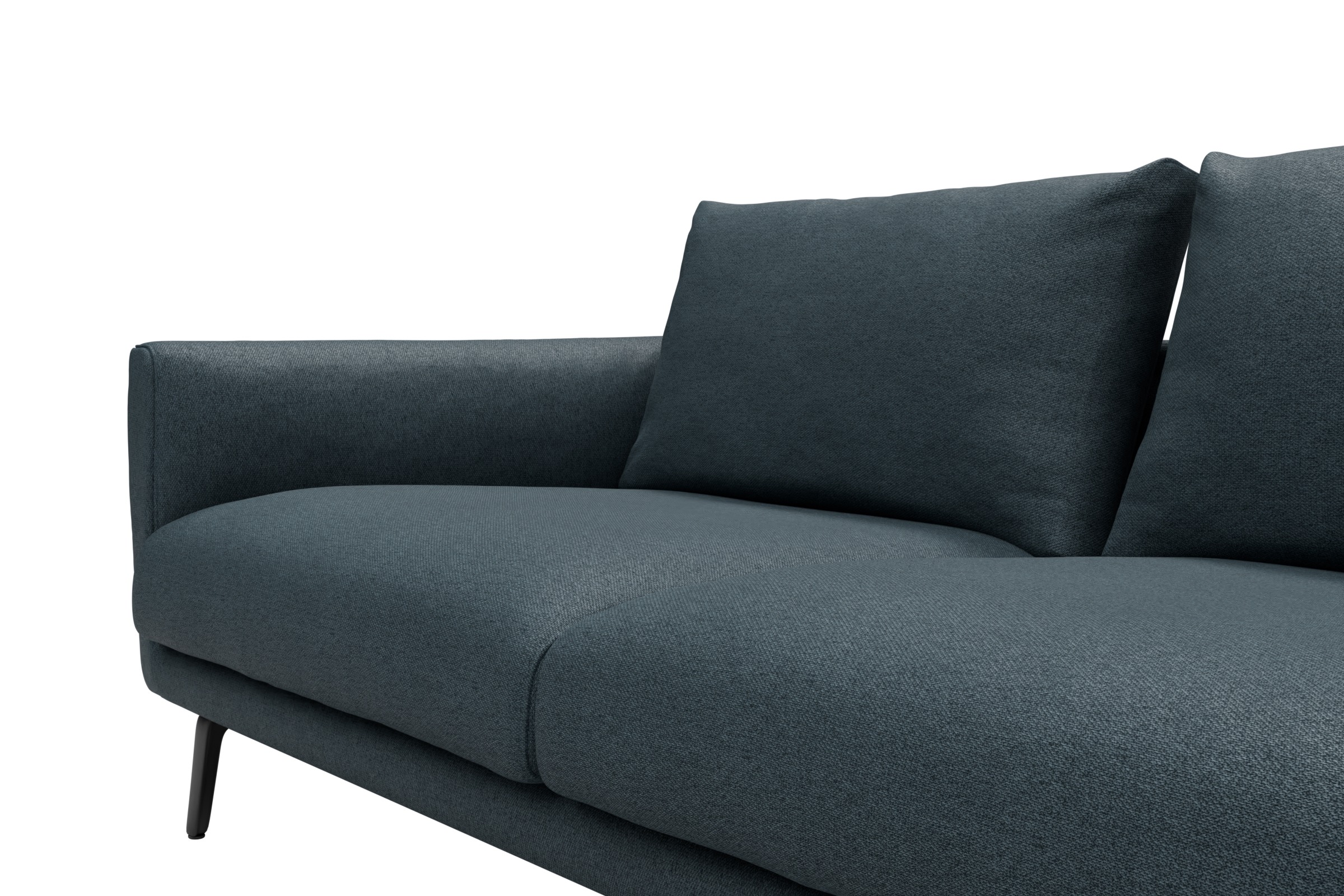 Ecksofa Karl Chaiselongue rechts mit 2,5-Sitzer Denari-Royal-Blue