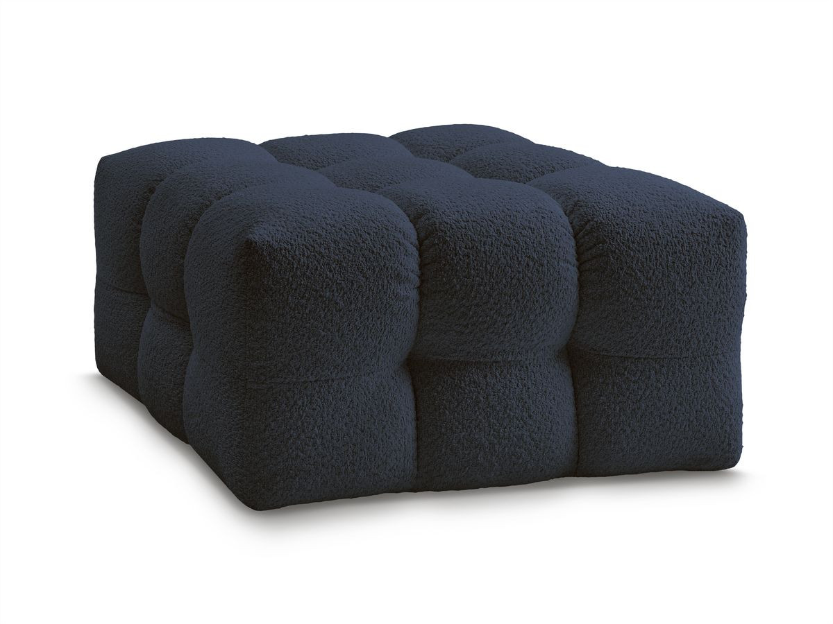 Bobochic Cloud Pouf Bouclé-Stoff Dunkelblau