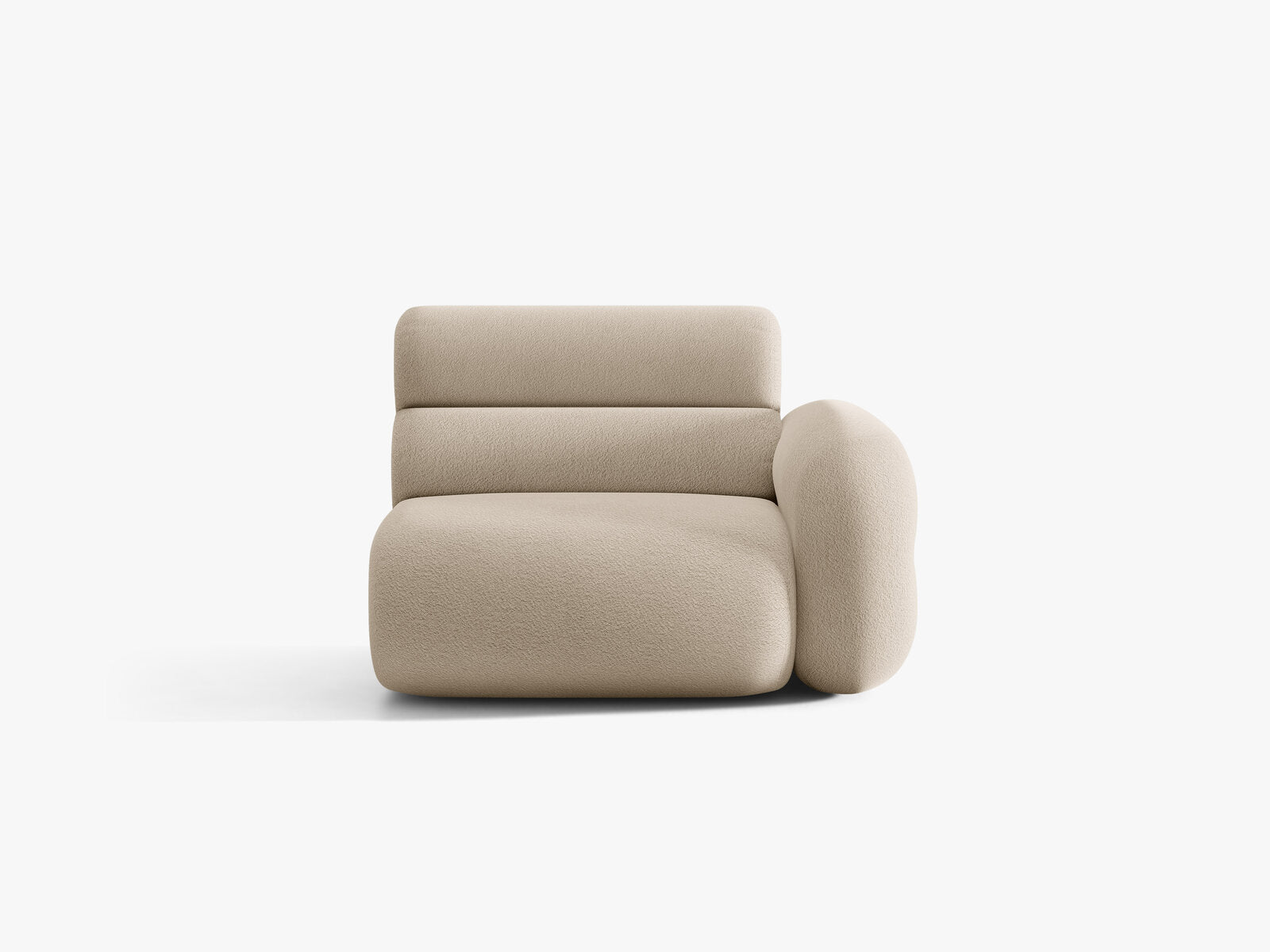 Micadoni Neo Sofamodul Rechts Boucle Baloo Beige