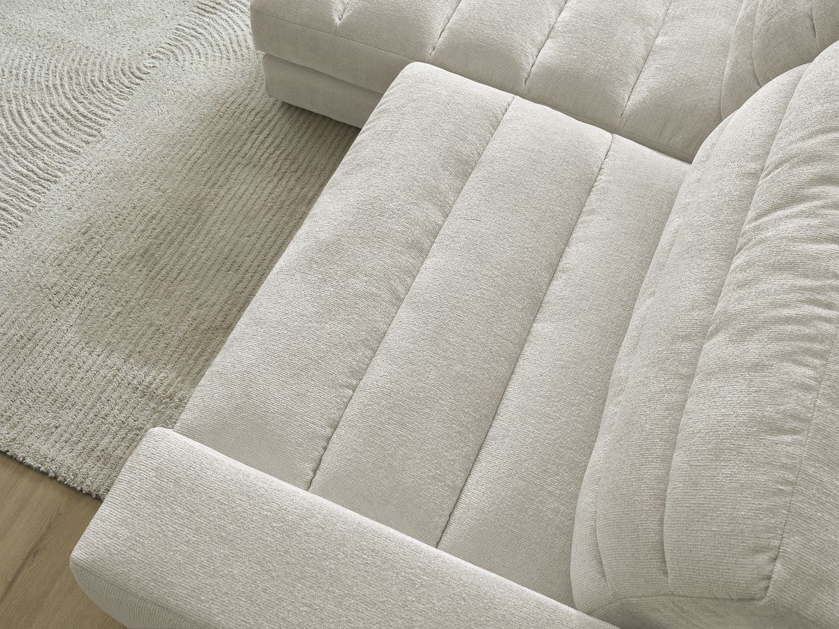 Bobochic Sierra Ecksofa Strukturstoff Beige Ecke links