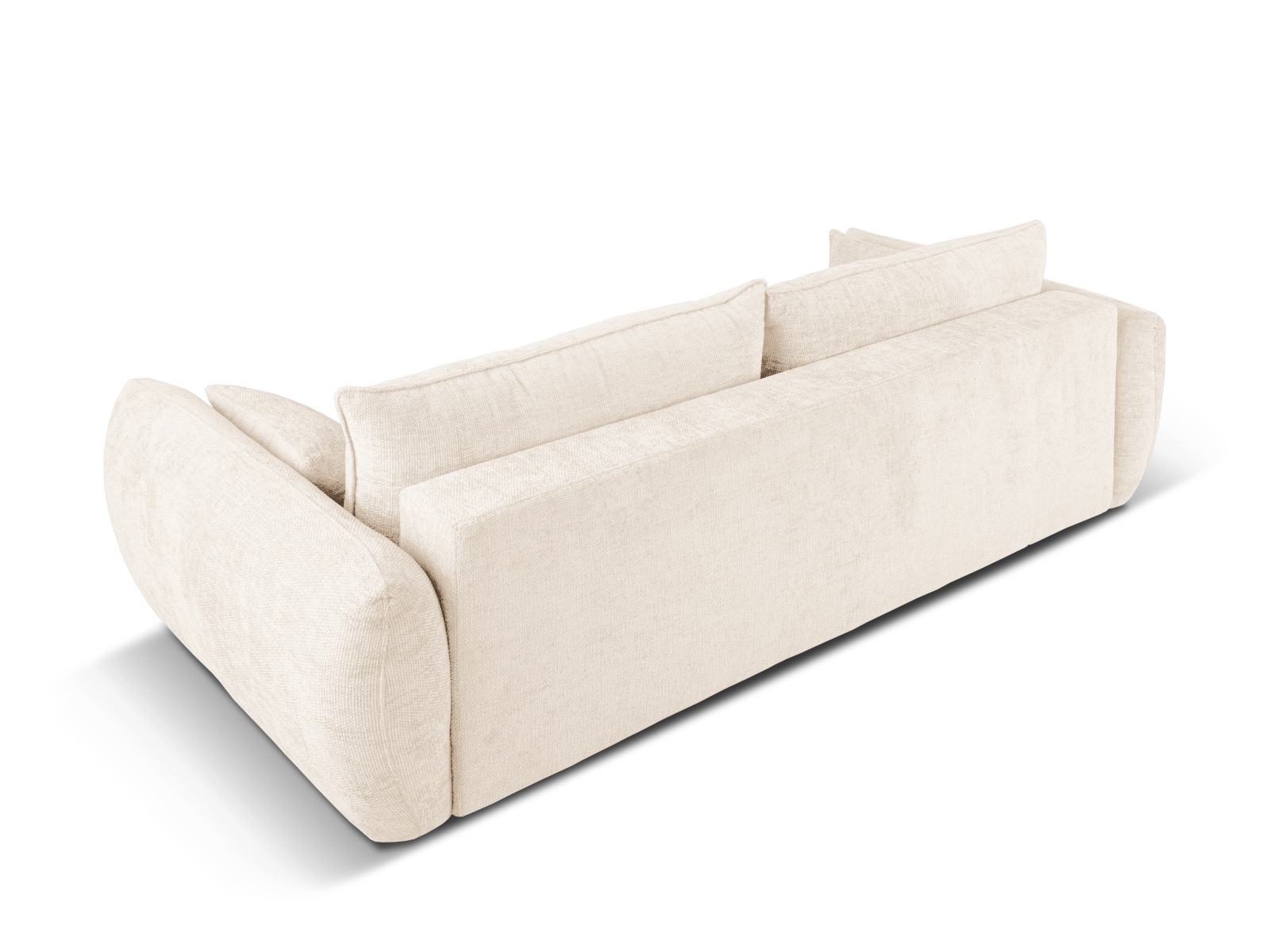 Cosmopolitan Design Schlafsofa Matera 3-Sitzer mit Bettkasten Chenille Eden Helles Beige
